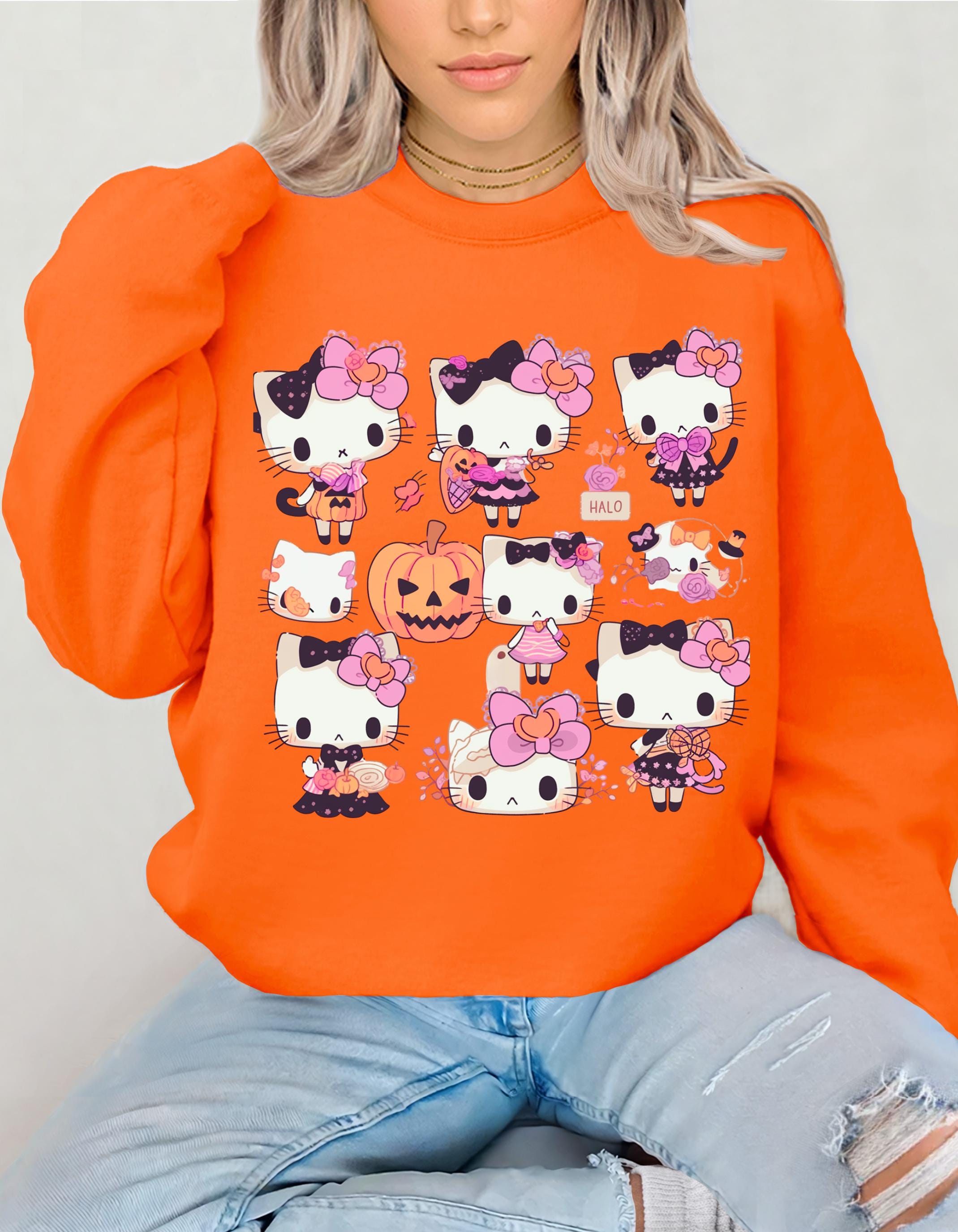 Parody Cat Halloween Sweatshirt: Unisex Spooky Season Comfort