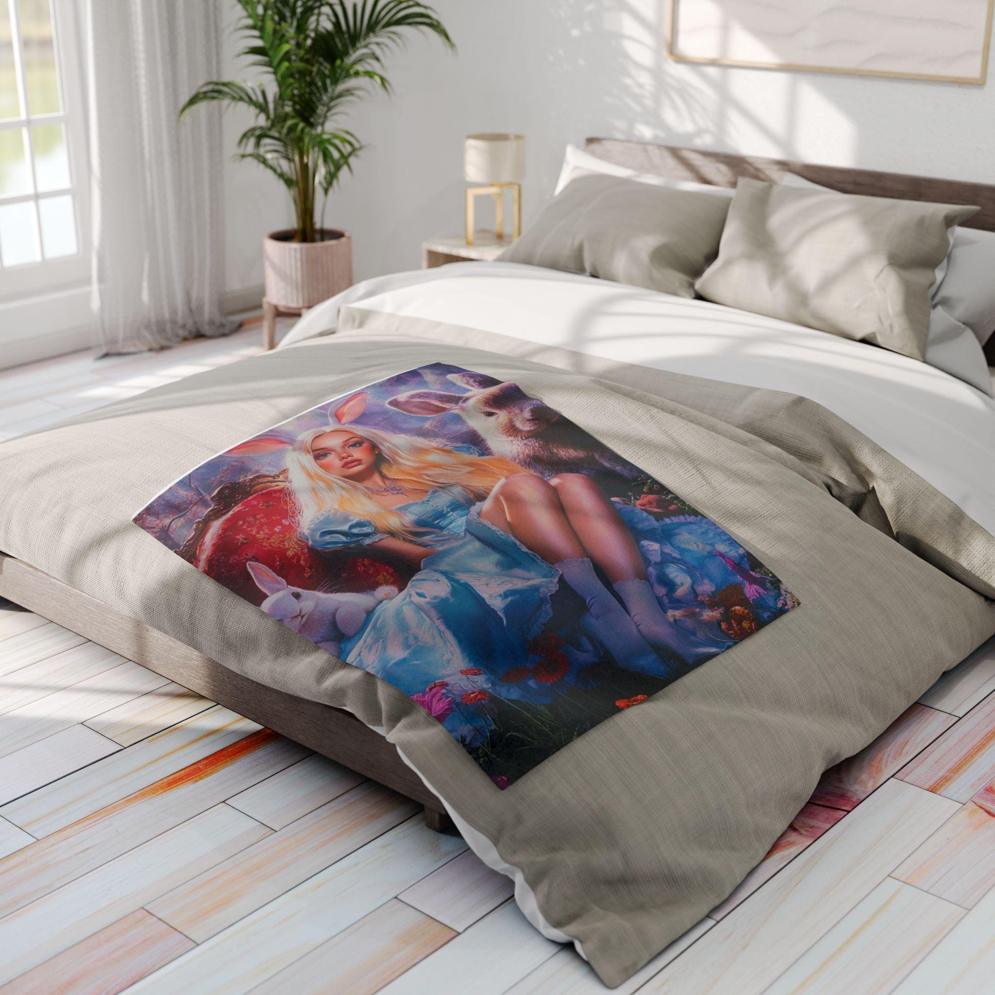 Whimsical Fairy Tale Fleece Blanket: Cozy Arctic Decor