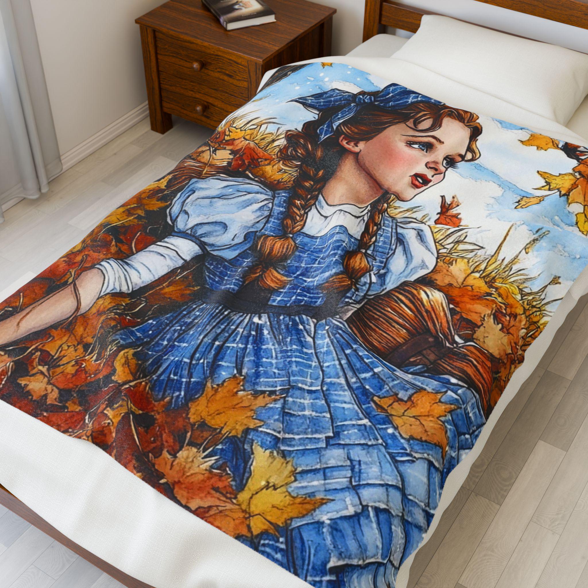 Parody Velveteen Plush Blanket: Whimsical Fall Decor, Cozy Home Comfort