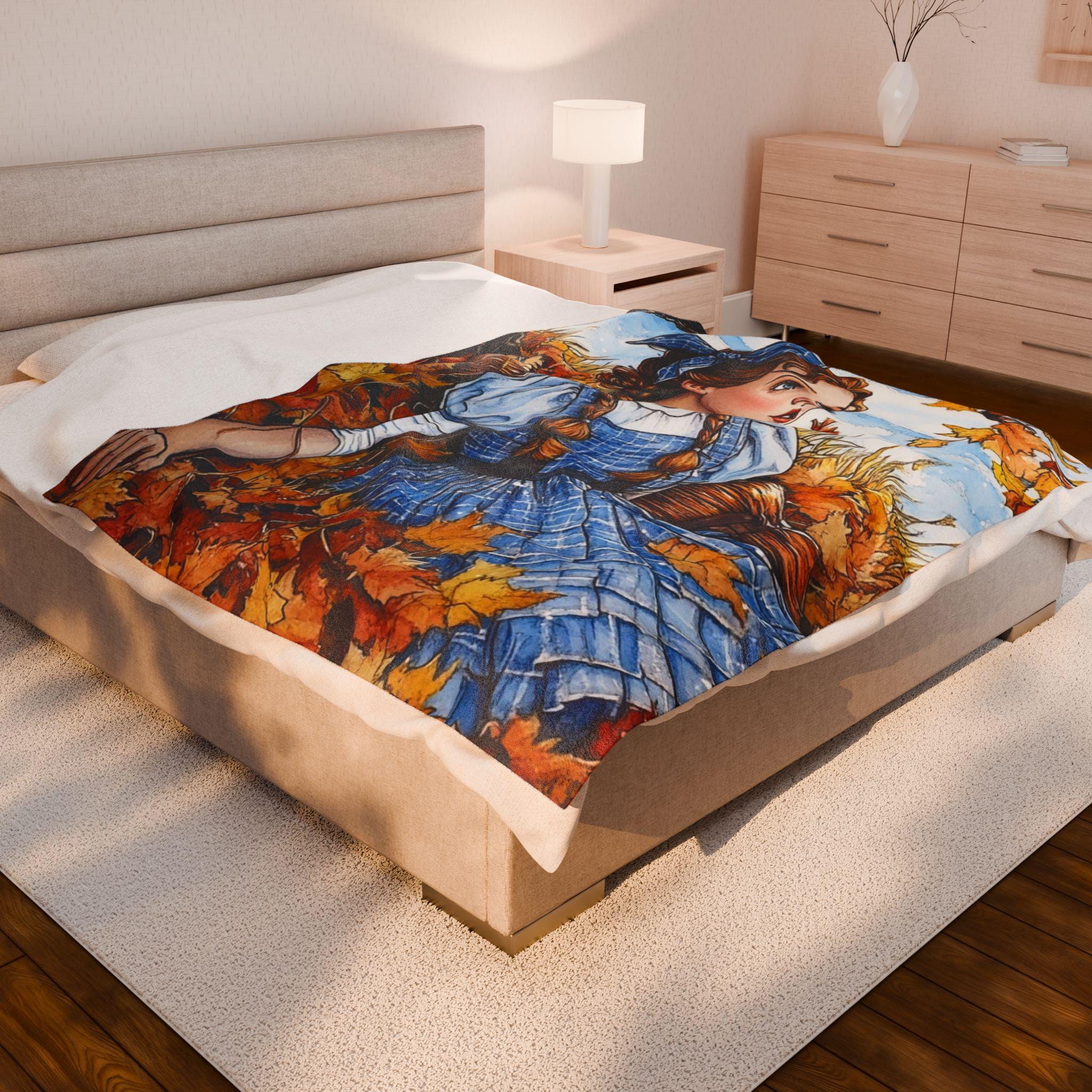 Parody Velveteen Plush Blanket: Whimsical Fall Decor, Cozy Home Comfort