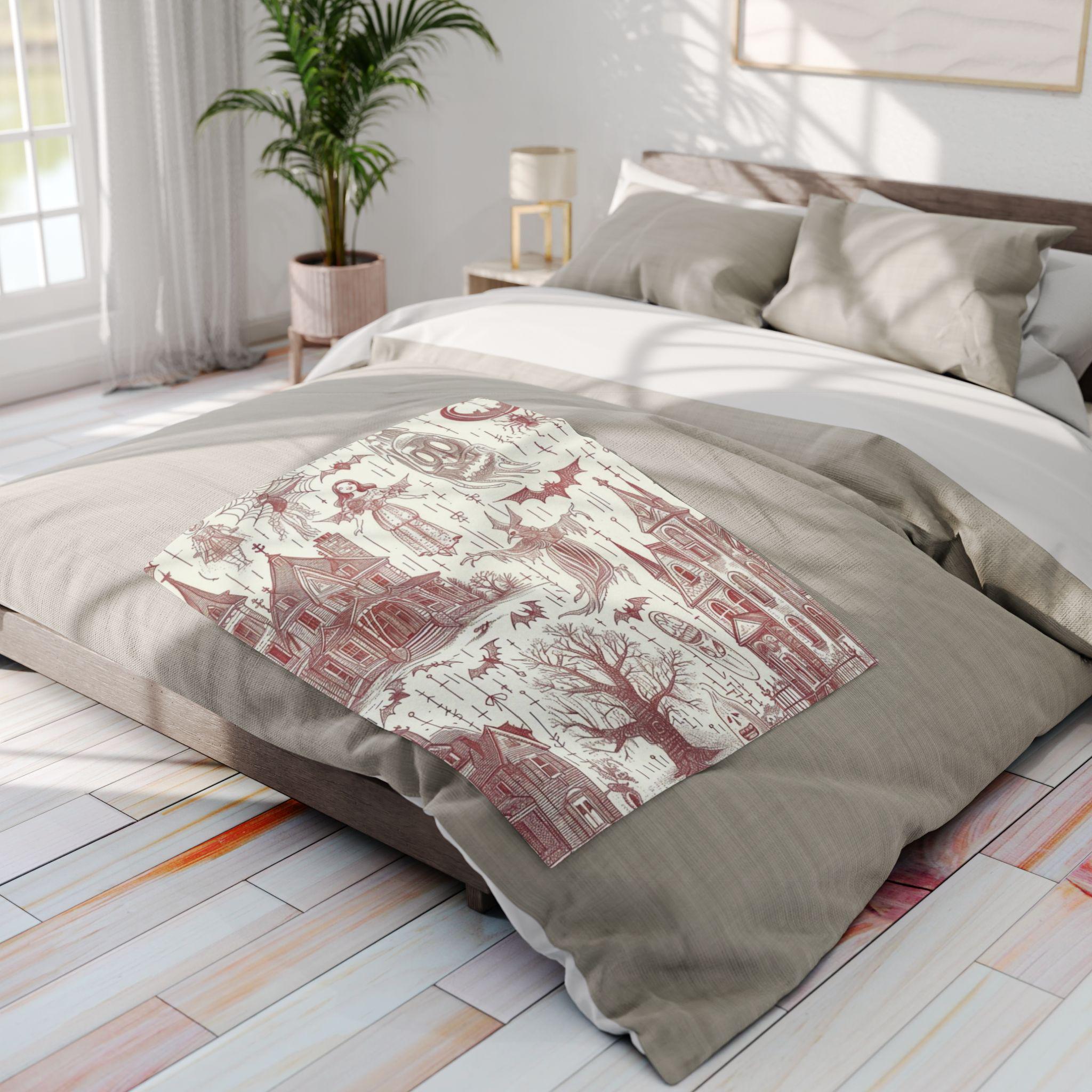 Parody Halloween Fleece Blanket: Spooky Throw for Cozy Nights
