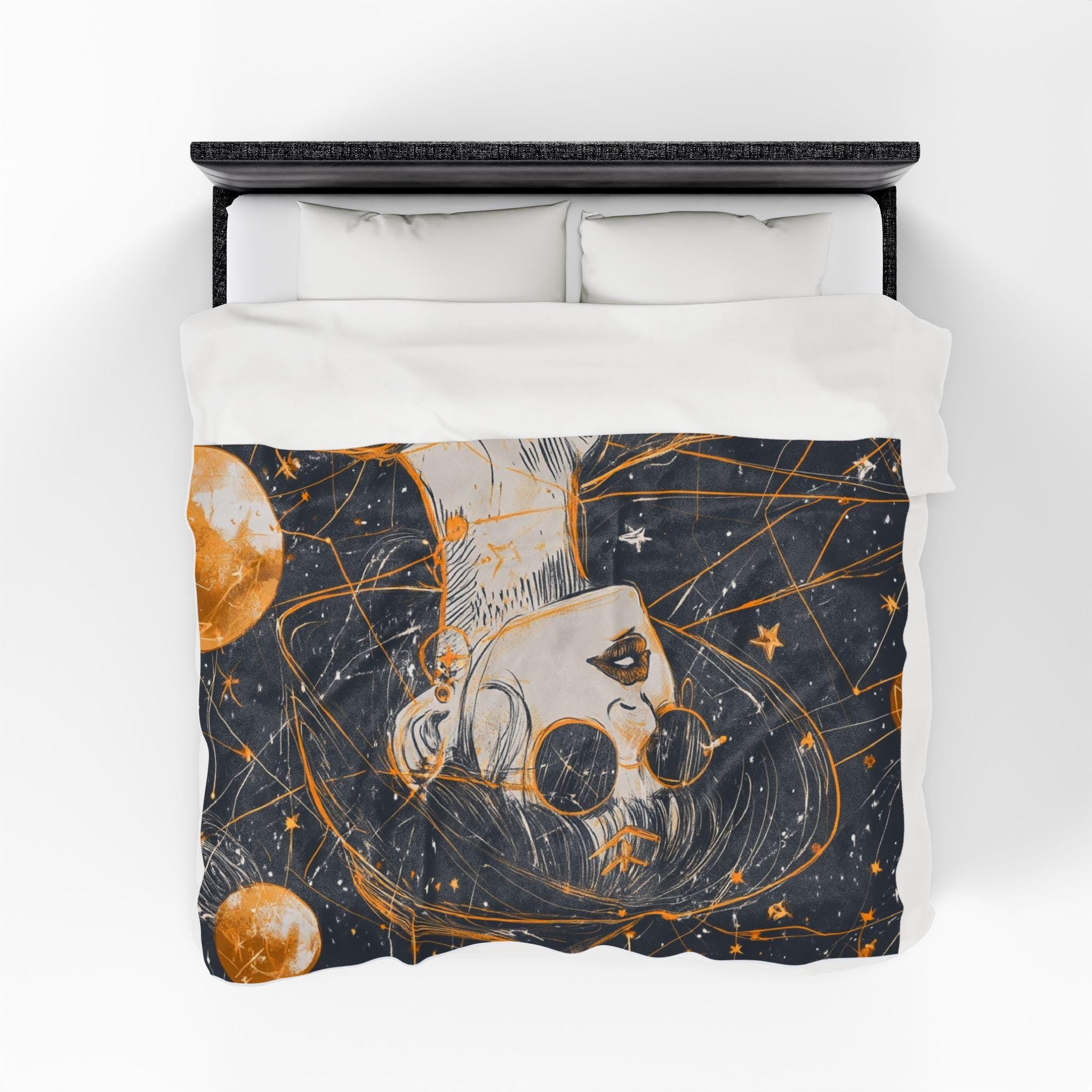 Parody Celestial Velveteen Throw: Cosmic Dreams Plush Blanket for Space Enthusiasts & Stargazers