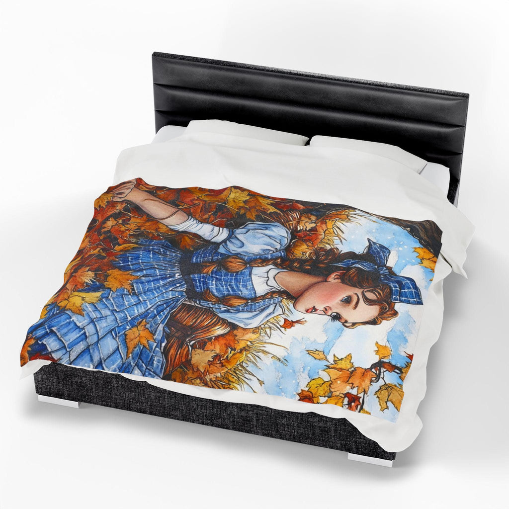 Parody Velveteen Plush Blanket: Whimsical Fall Decor, Cozy Home Comfort