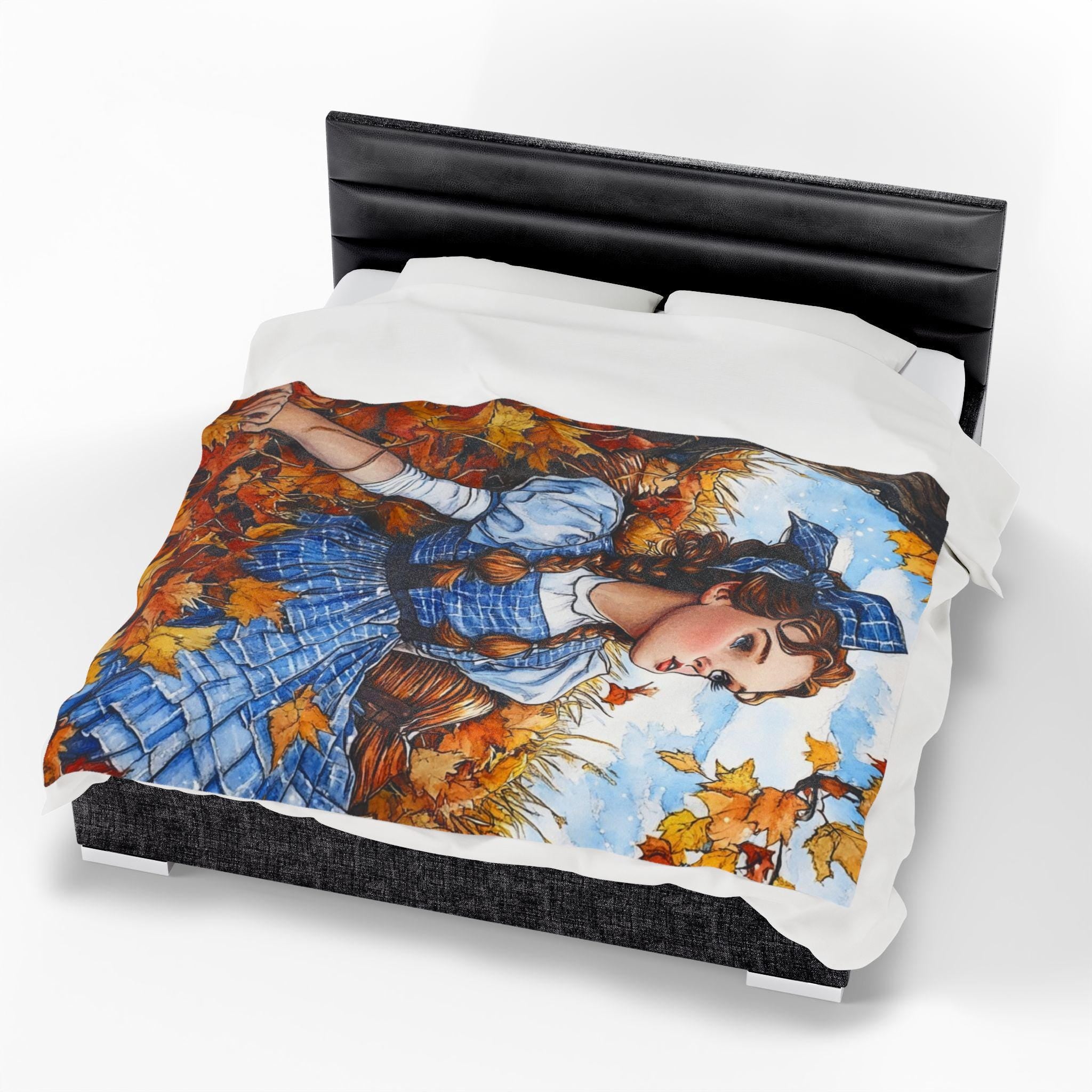 Parody Velveteen Plush Blanket: Whimsical Fall Decor, Cozy Home Comfort