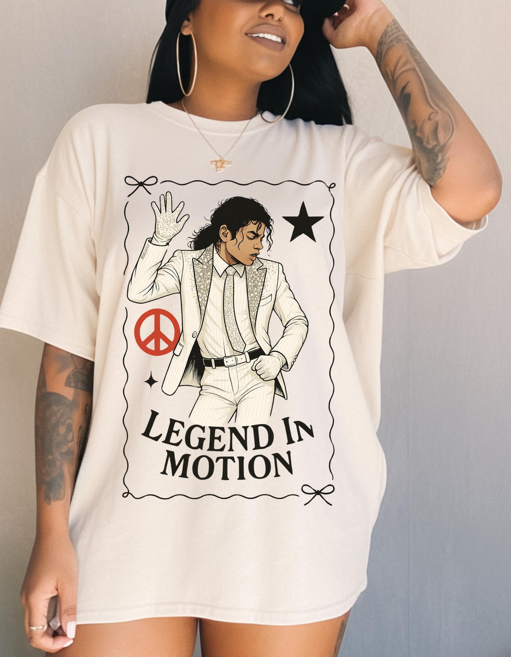 Parody Peace Sign Graphic Tee: Unisex Statement Shirt for Music Lovers
