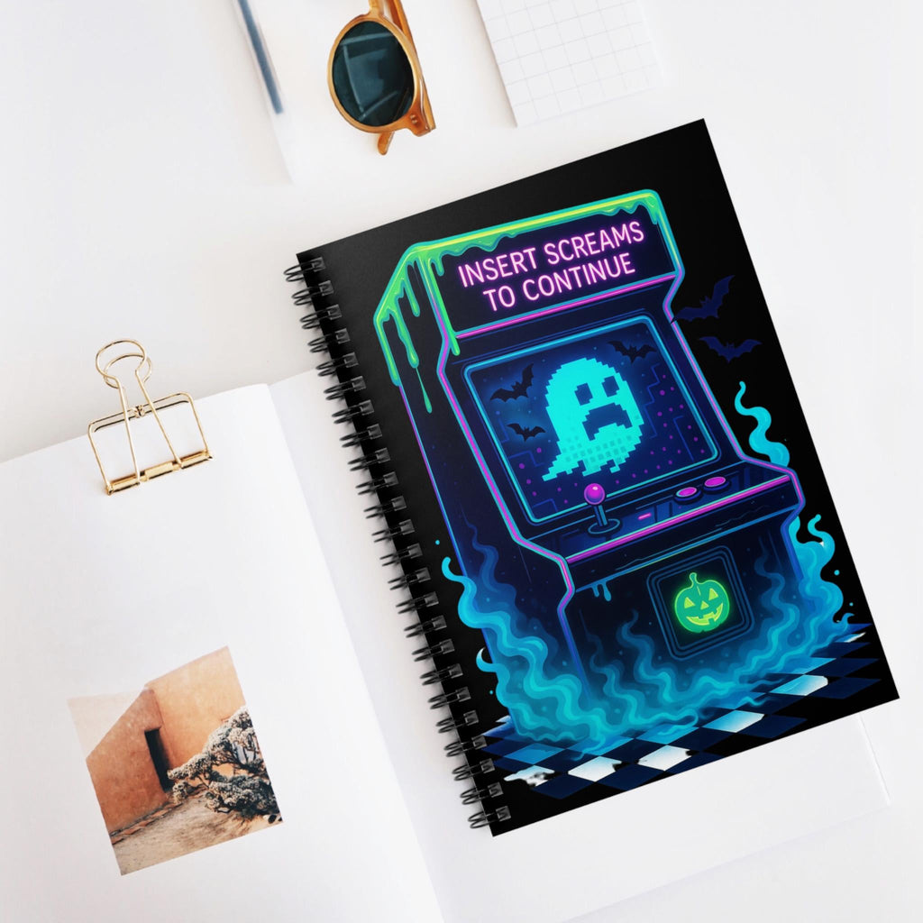 Retro Gaming Spiral Notebook: Spooky Parody Journal for Writers & Gamers
