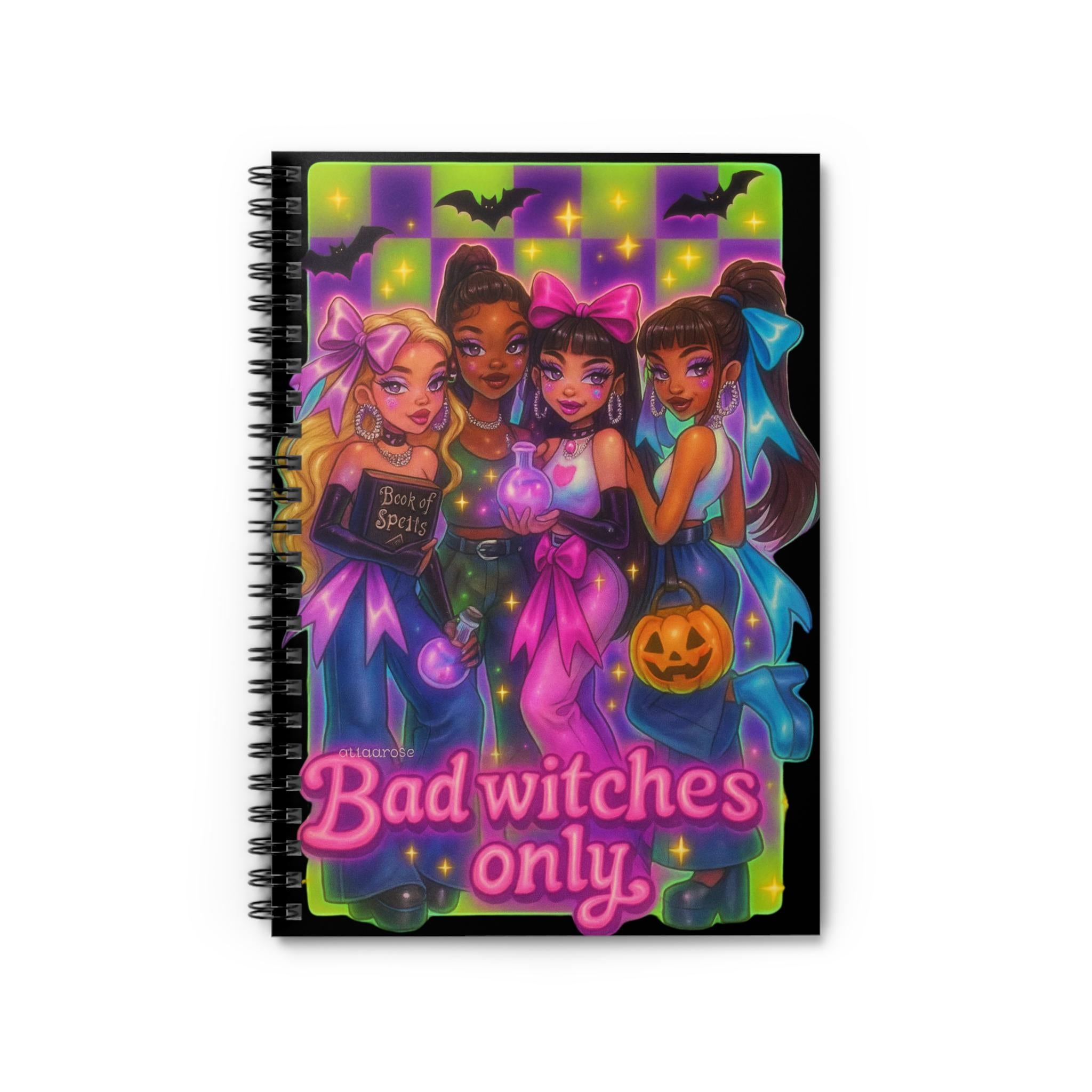 Parody Spooky Witch Spiral Notebook: Bad Witches Only - Halloween Journal & Magical Notepad Gift