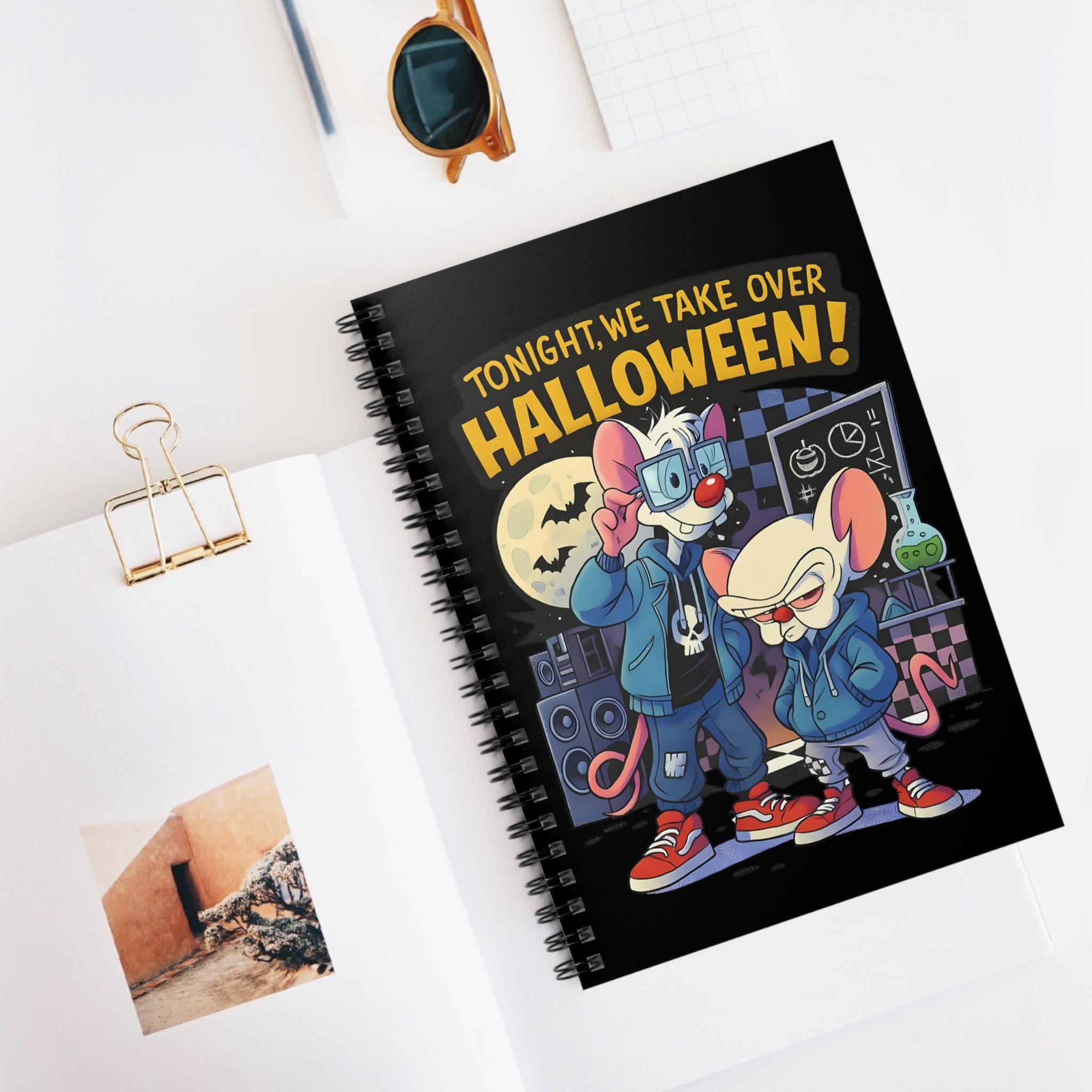 Halloween Mouse Spiral Notebook: Parody Design, Back to School Journal