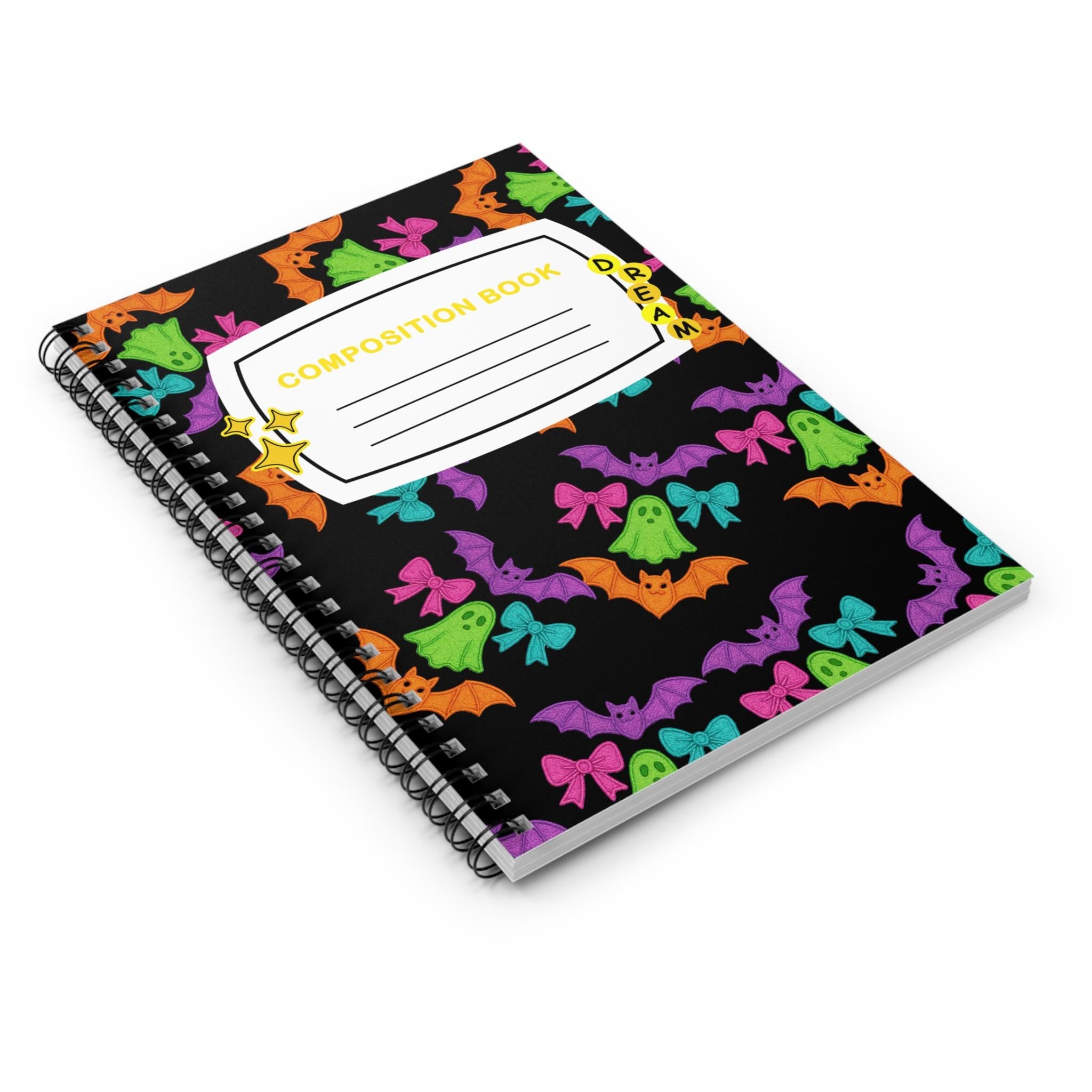 Parody Halloween Dream Spiral Notebook: Cute Ghost & Bat Design for School, Journaling, Spooky Season Gifts
