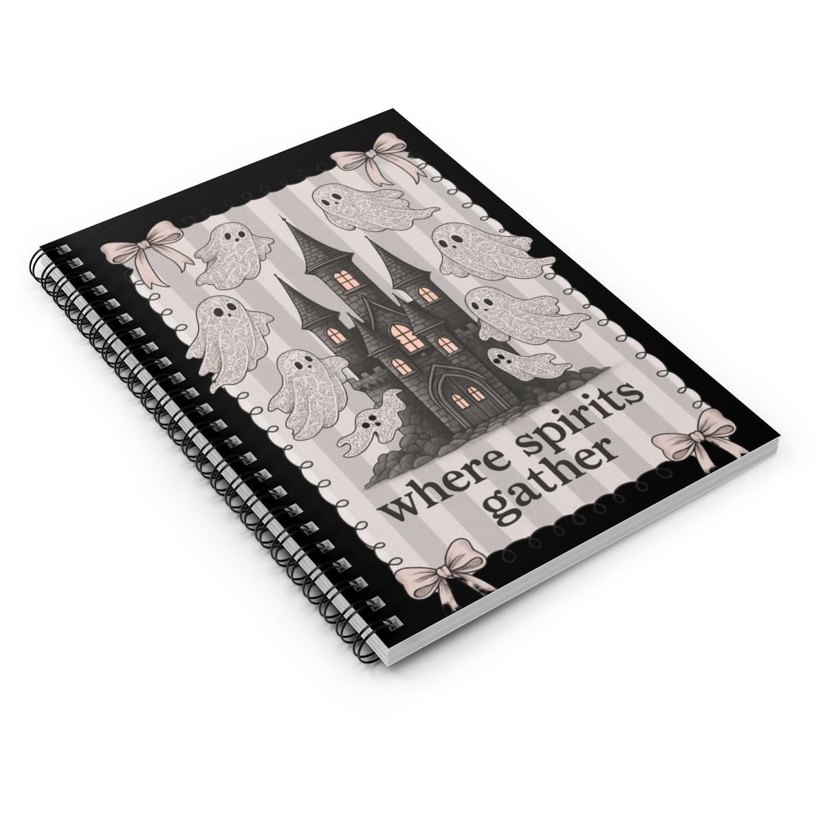 Vintage Halloween Parody Spiral Notebook: Where Spirits Gather