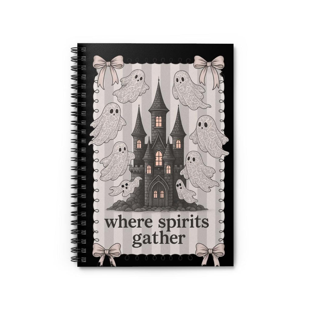 Vintage Halloween Parody Spiral Notebook: Where Spirits Gather