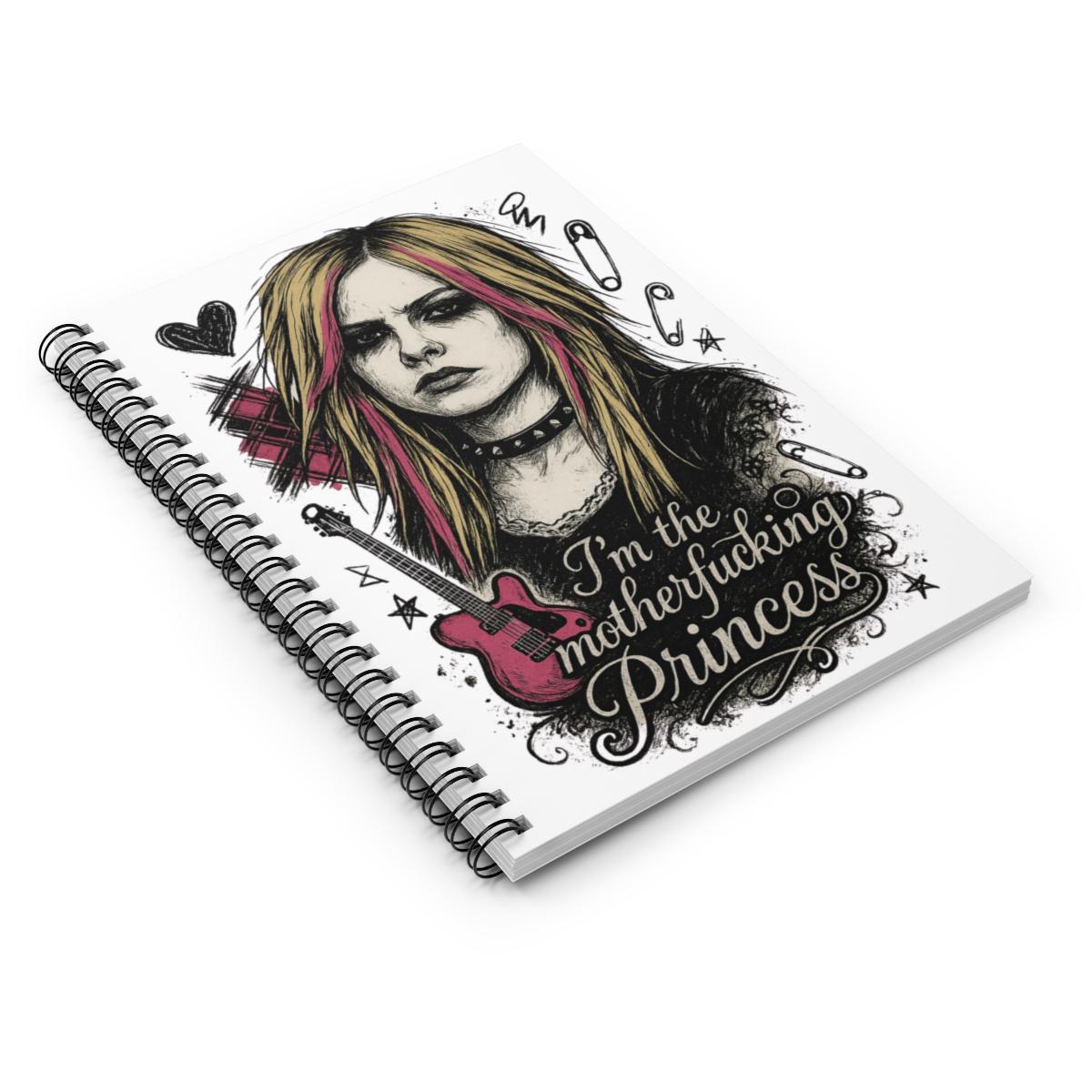 Rock Princess Spiral Notebook: Edgy Parody Design - Grunge Journal