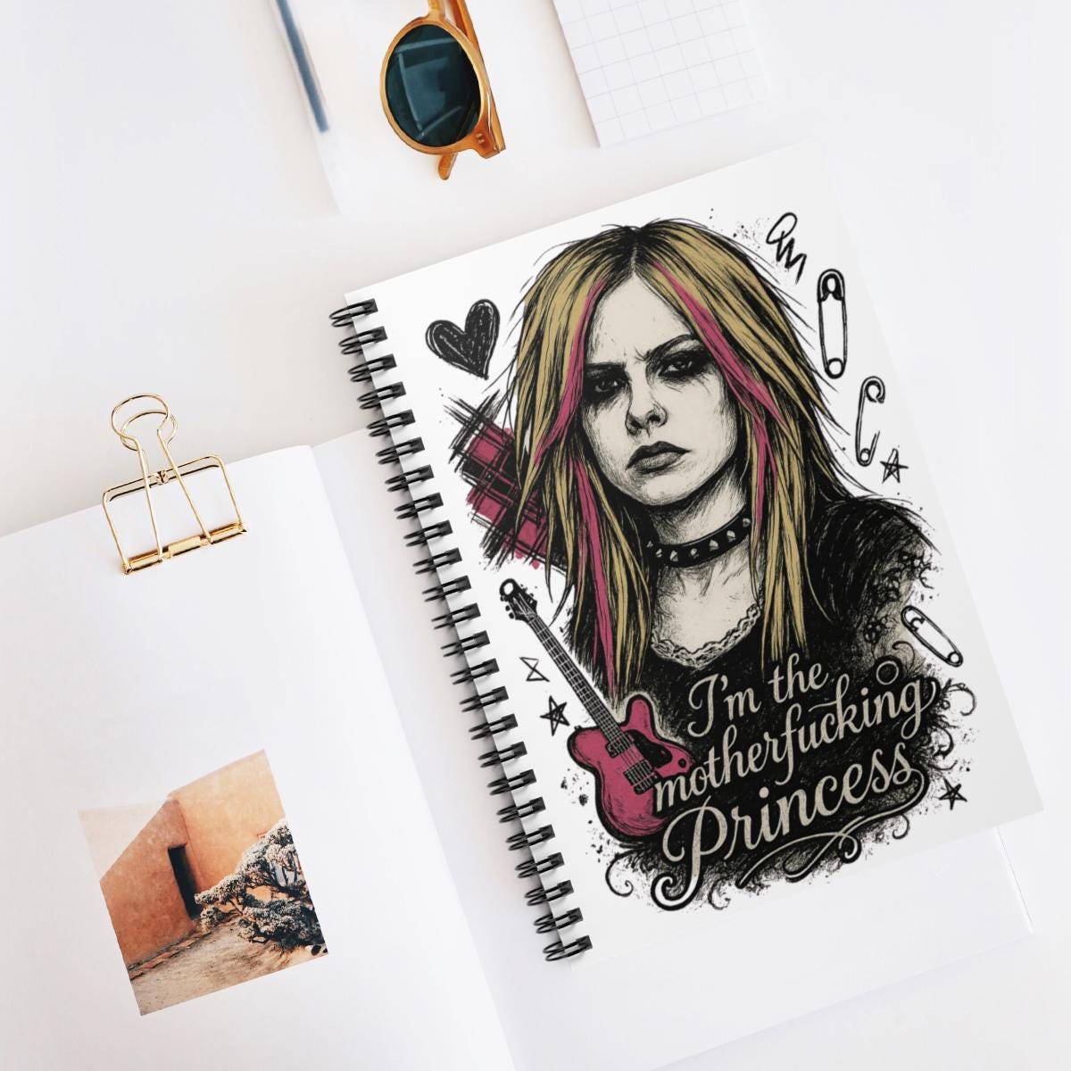 Rock Princess Spiral Notebook: Edgy Parody Design - Grunge Journal