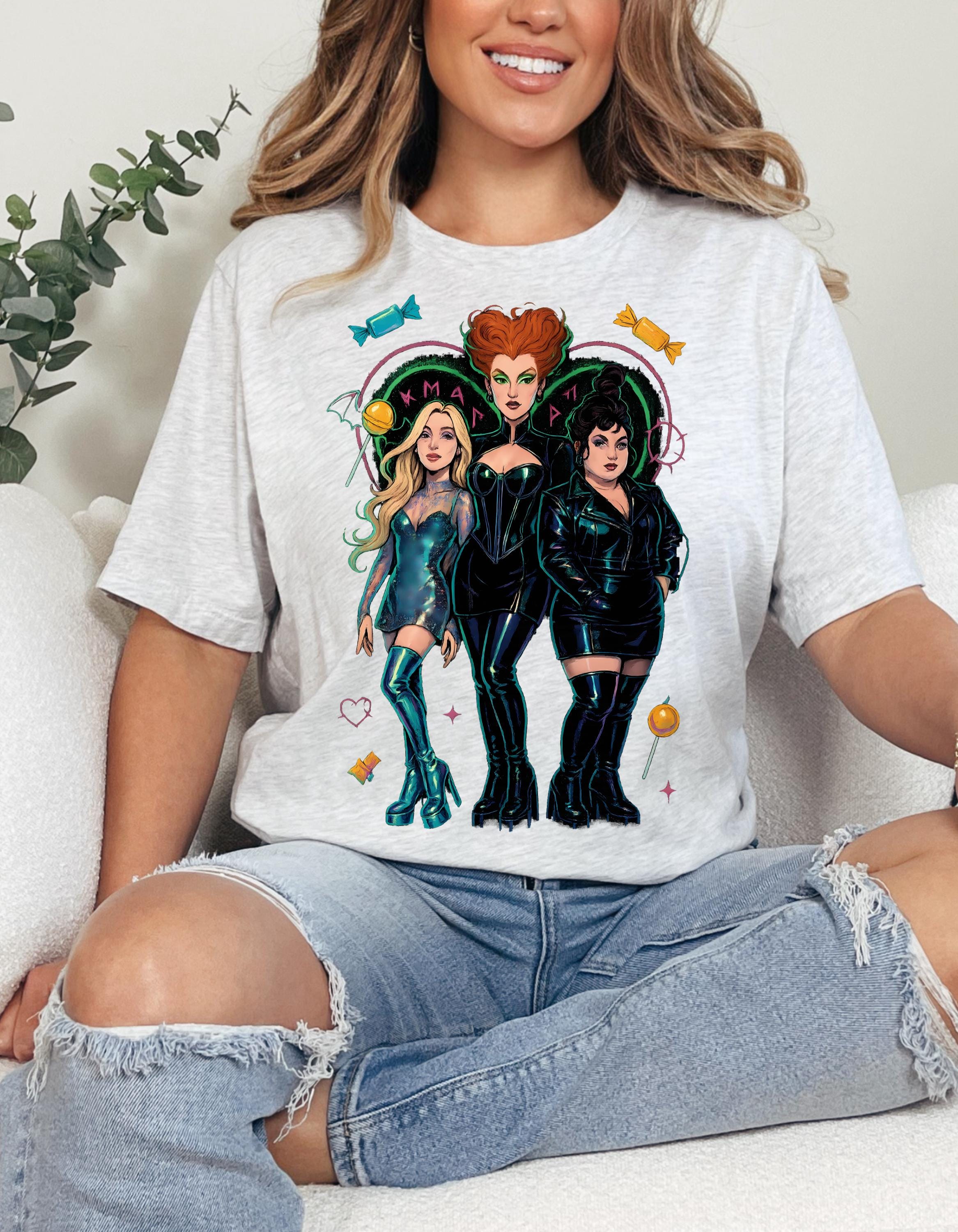 Retro Anime Witch Parody Tee: Unisex Graphic Shirt for Halloween, Fans & Everyday Wear