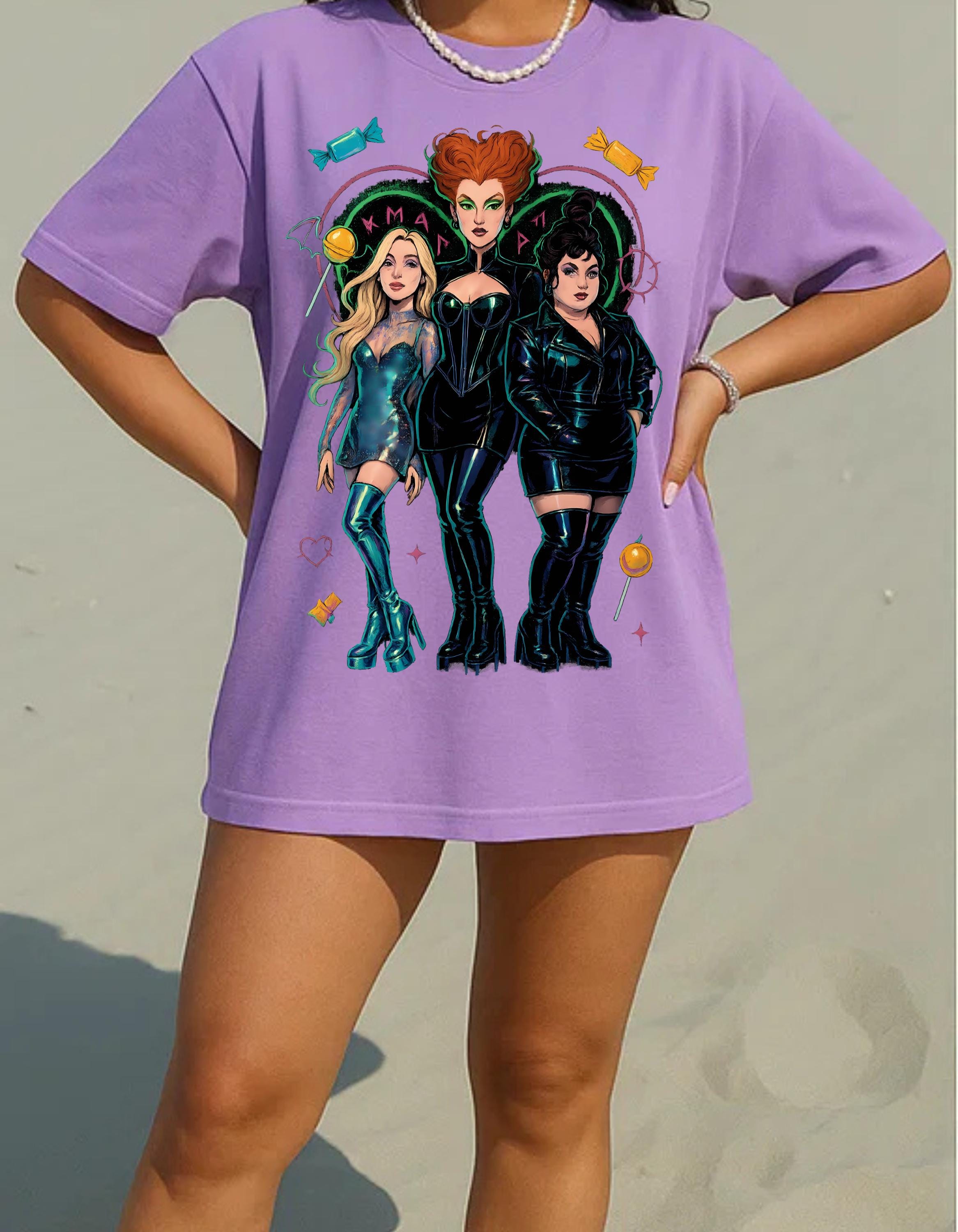 Retro Anime Witch Parody Tee: Unisex Graphic Shirt for Halloween, Fans & Everyday Wear