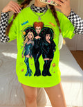 Retro Anime Witch Parody Tee: Unisex Graphic Shirt for Halloween, Fans & Everyday Wear