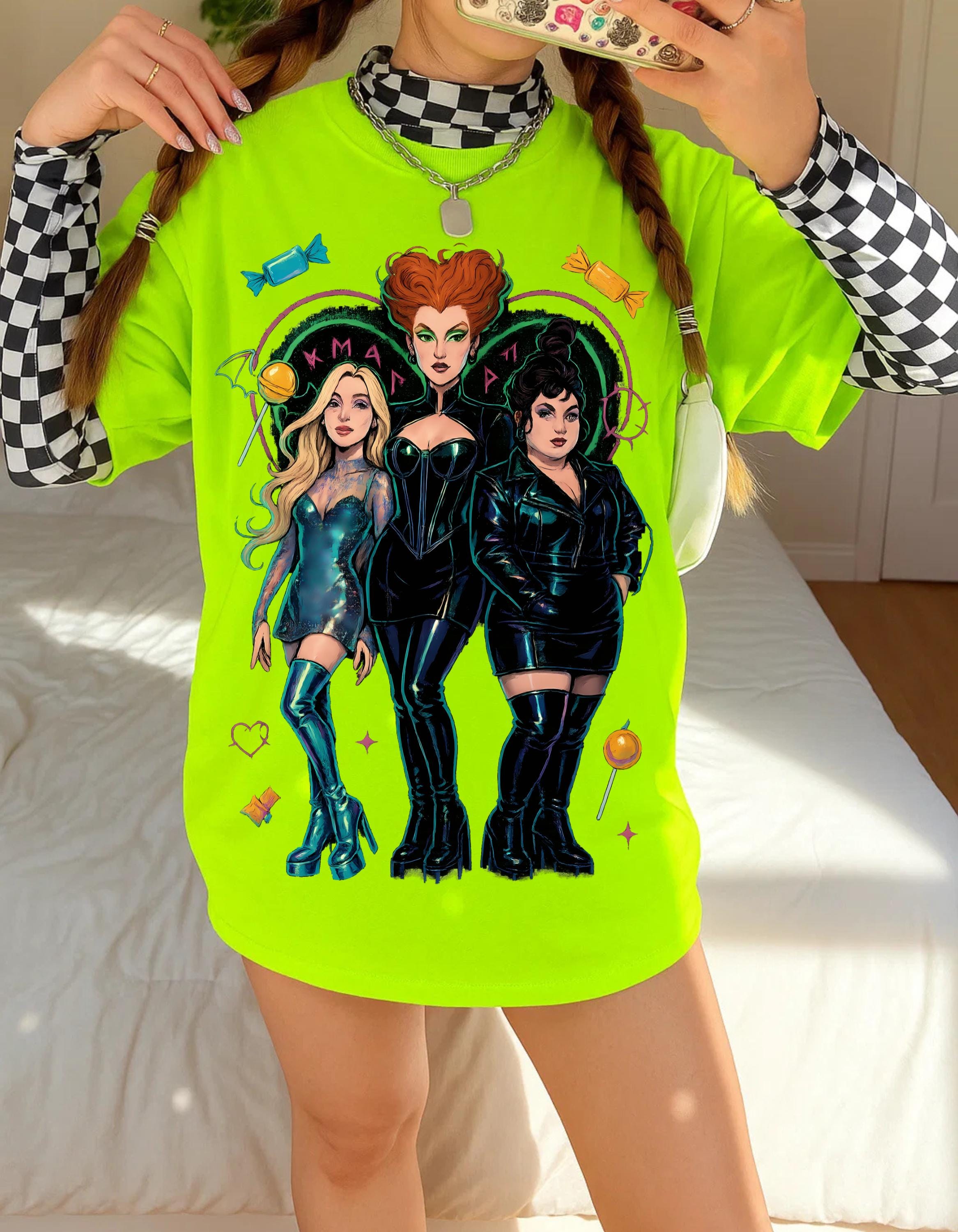 Retro Anime Witch Parody Tee: Unisex Graphic Shirt for Halloween, Fans & Everyday Wear