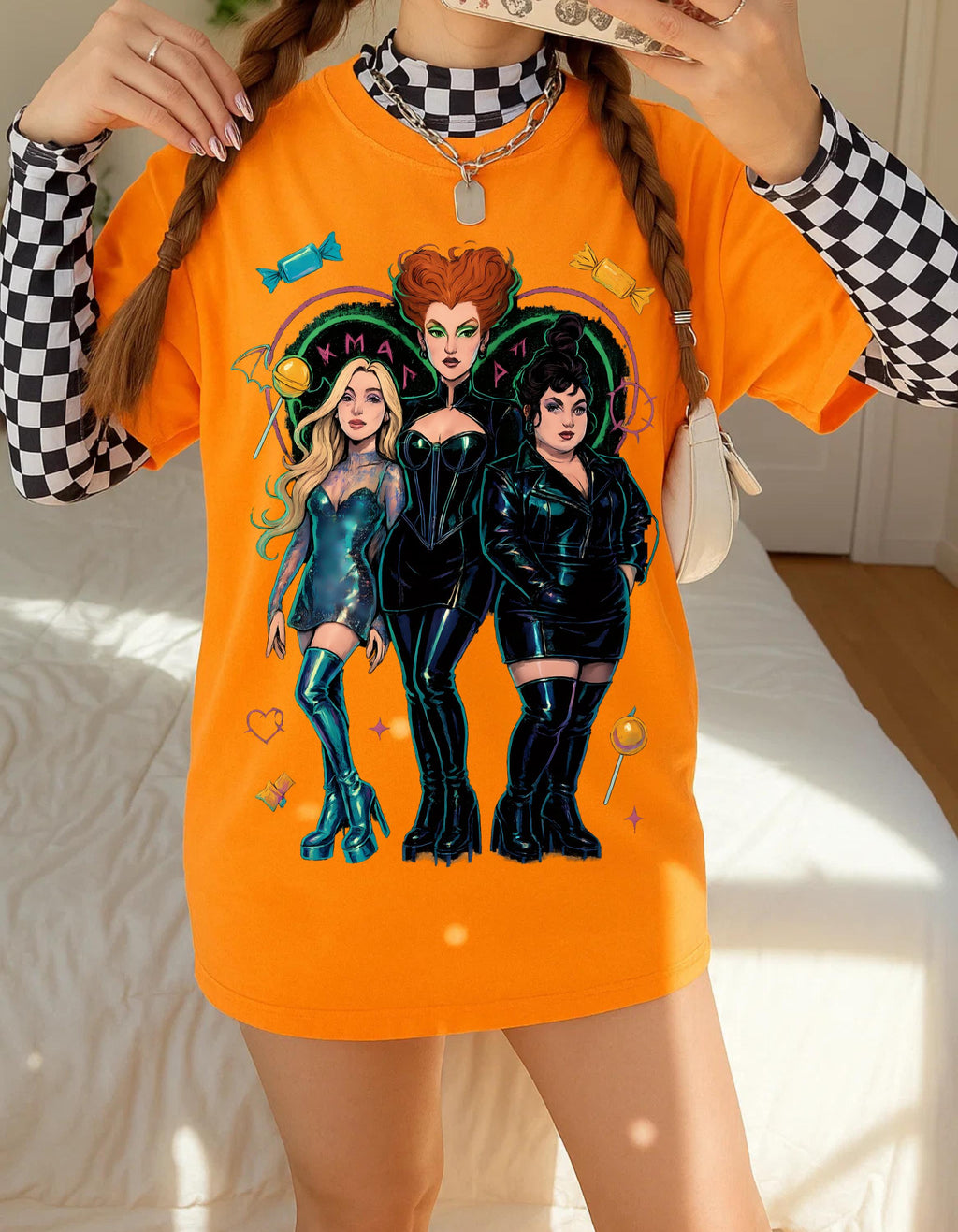 Retro Anime Witch Parody Tee: Unisex Graphic Shirt for Halloween, Fans & Everyday Wear
