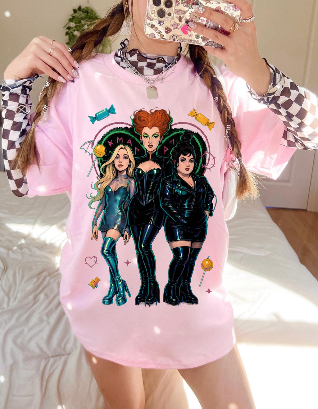 Retro Anime Witch Parody Tee: Unisex Graphic Shirt for Halloween, Fans & Everyday Wear