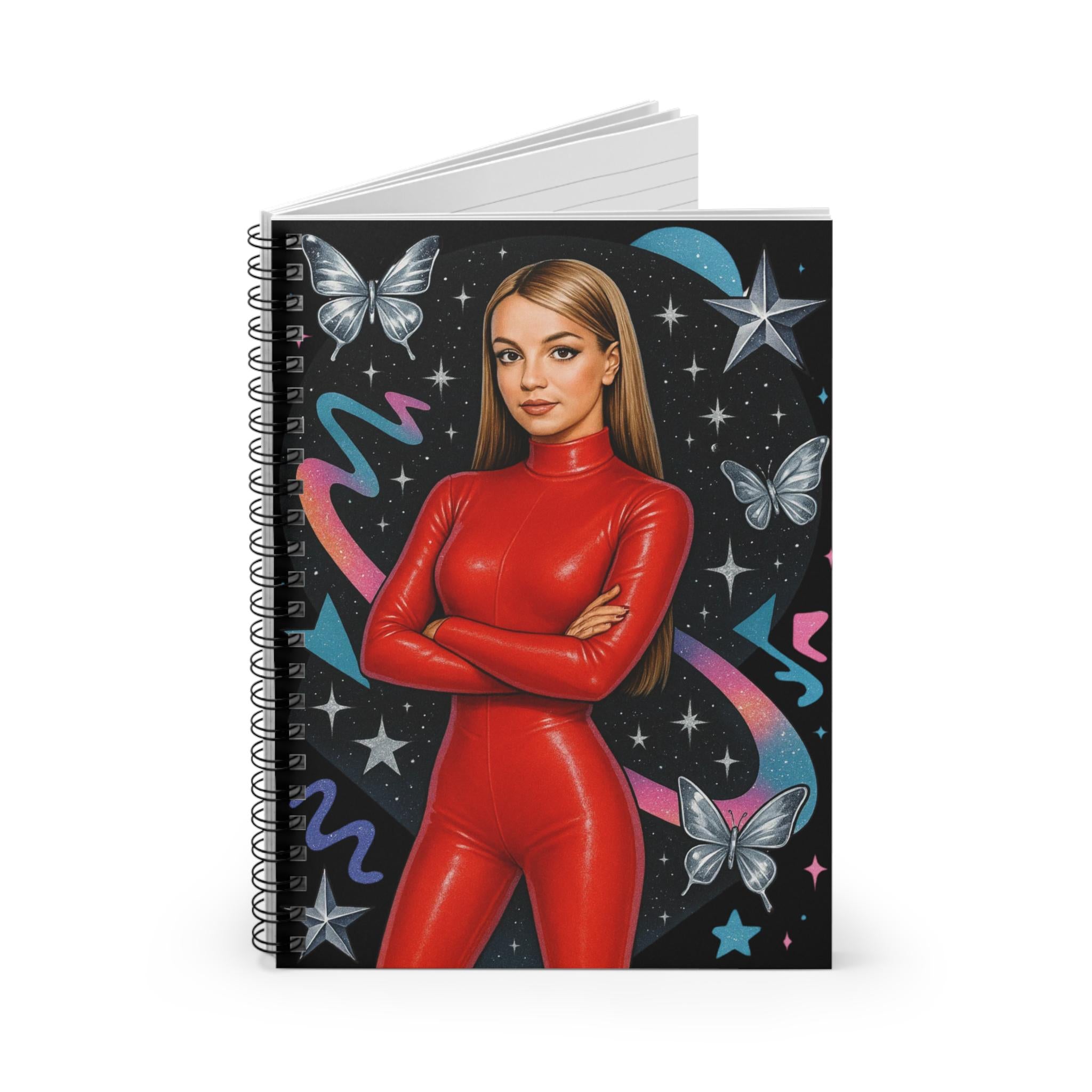 Parody Cosmic Charm Spiral Notebook: Inspirational Space-Themed Journal for Dreamers and Students