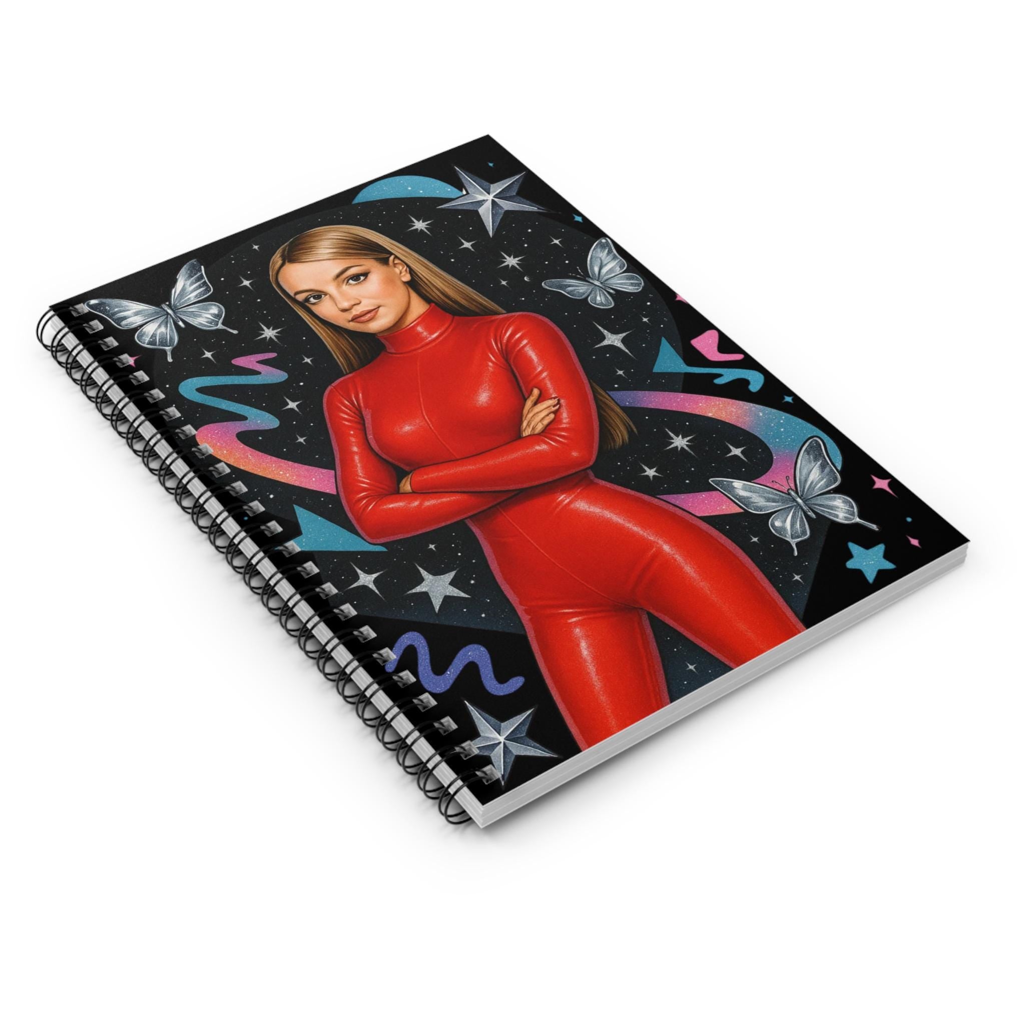 Parody Cosmic Charm Spiral Notebook: Inspirational Space-Themed Journal for Dreamers and Students