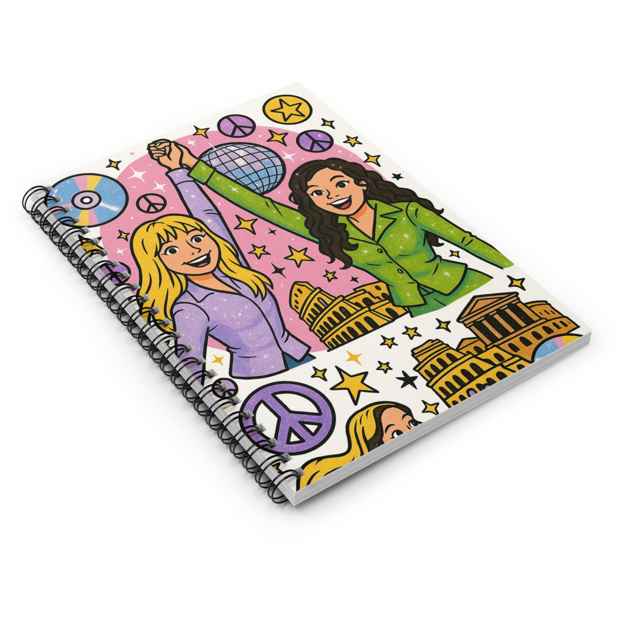 Colorful Parody Spiral Notebook: Ruled Line Journal, Back to School