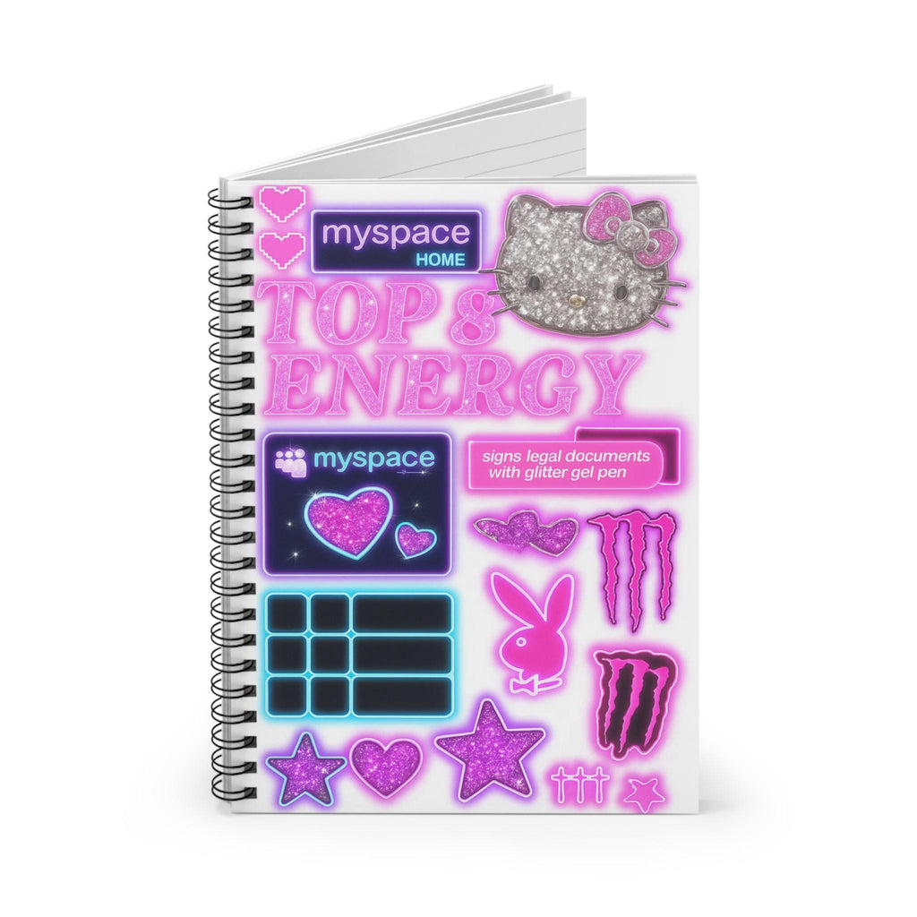 Parody Glitter Spiral Notebook: Vibrant Creative Journal