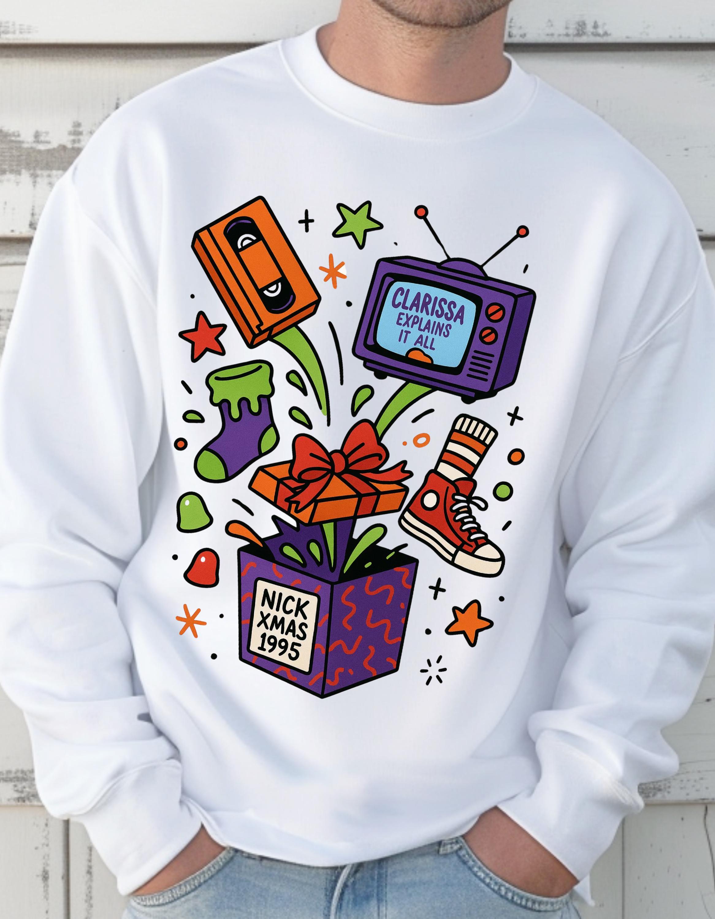 Vibrant Retro Parody Crewneck: Unisex Vintage Graphic Sweatshirt for Trendy Casual Loungewear