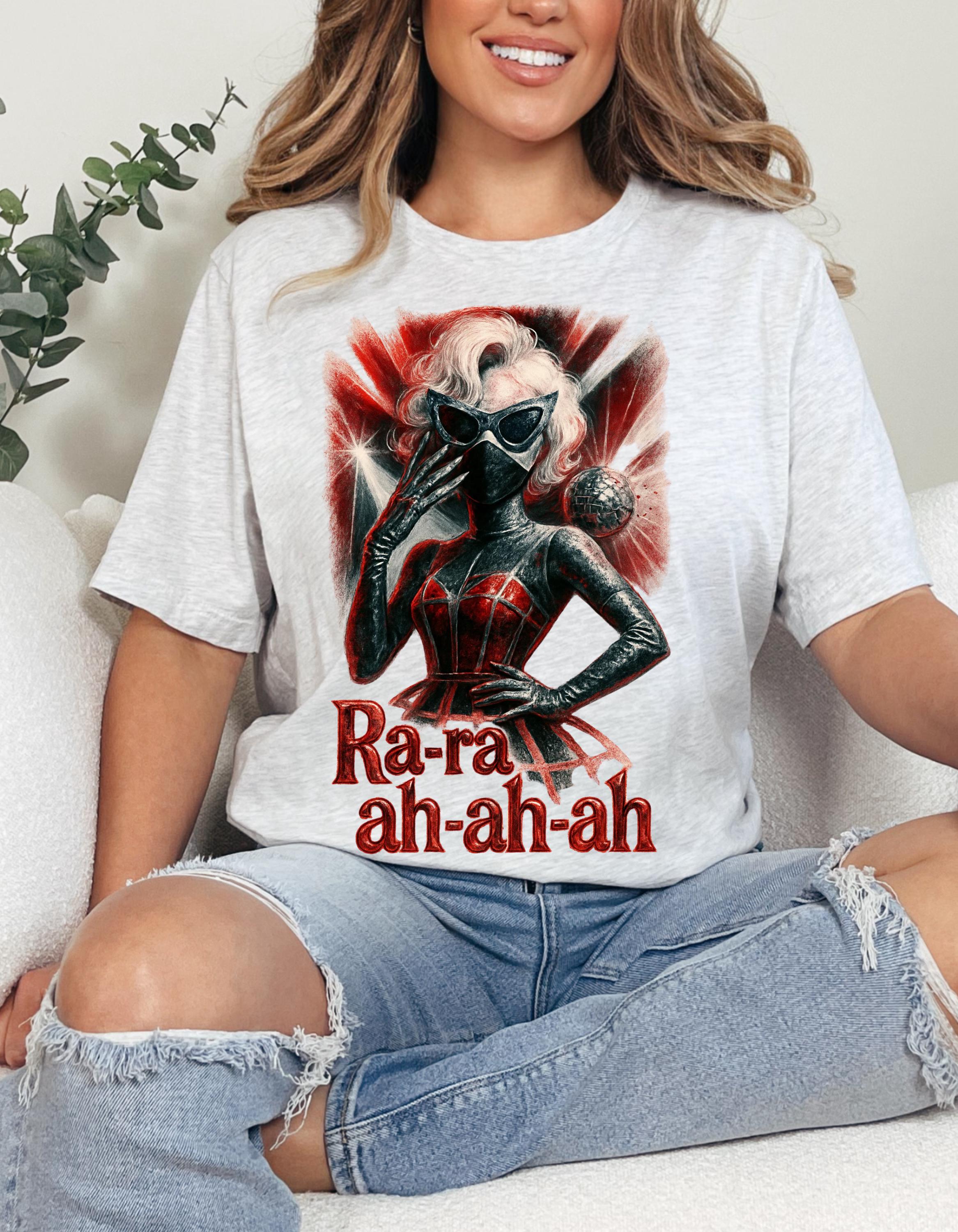 Parody Unisex Ra-Ra-Ah-Ah-Ah Heavy Cotton Tee | Trendy Graphic Music Lover Gift | Concert Merchandise