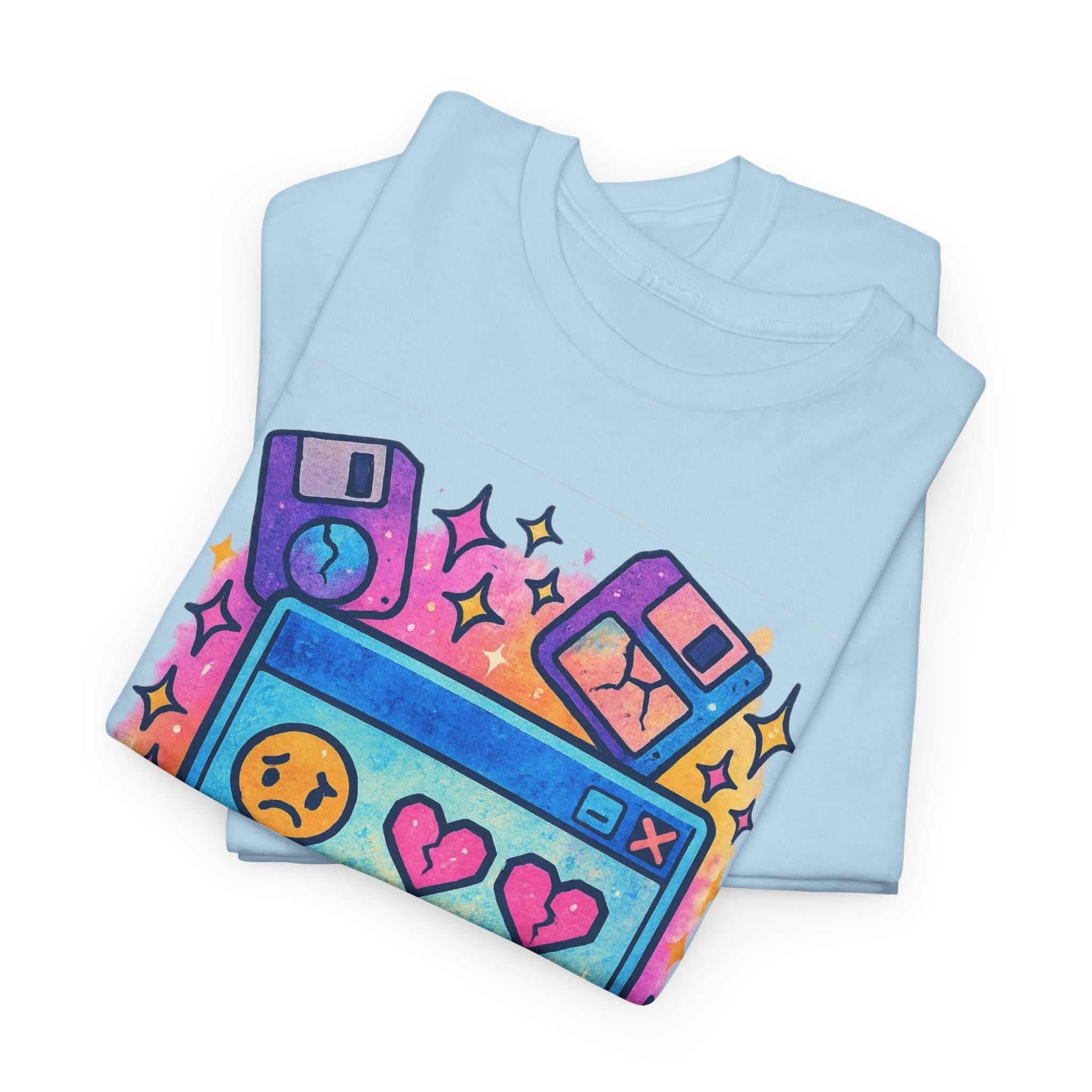 Nostalgic Retro Gamer Unisex Cotton Tee: Playful Graphic Shirt for Video Game Lovers