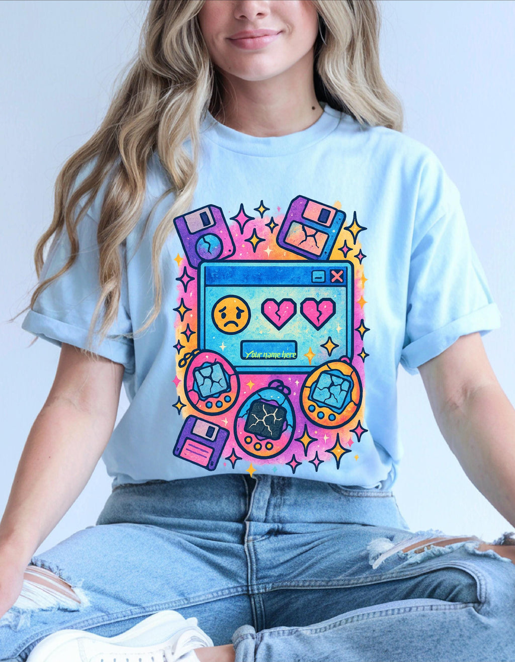 Nostalgic Retro Gamer Unisex Cotton Tee: Playful Graphic Shirt for Video Game Lovers