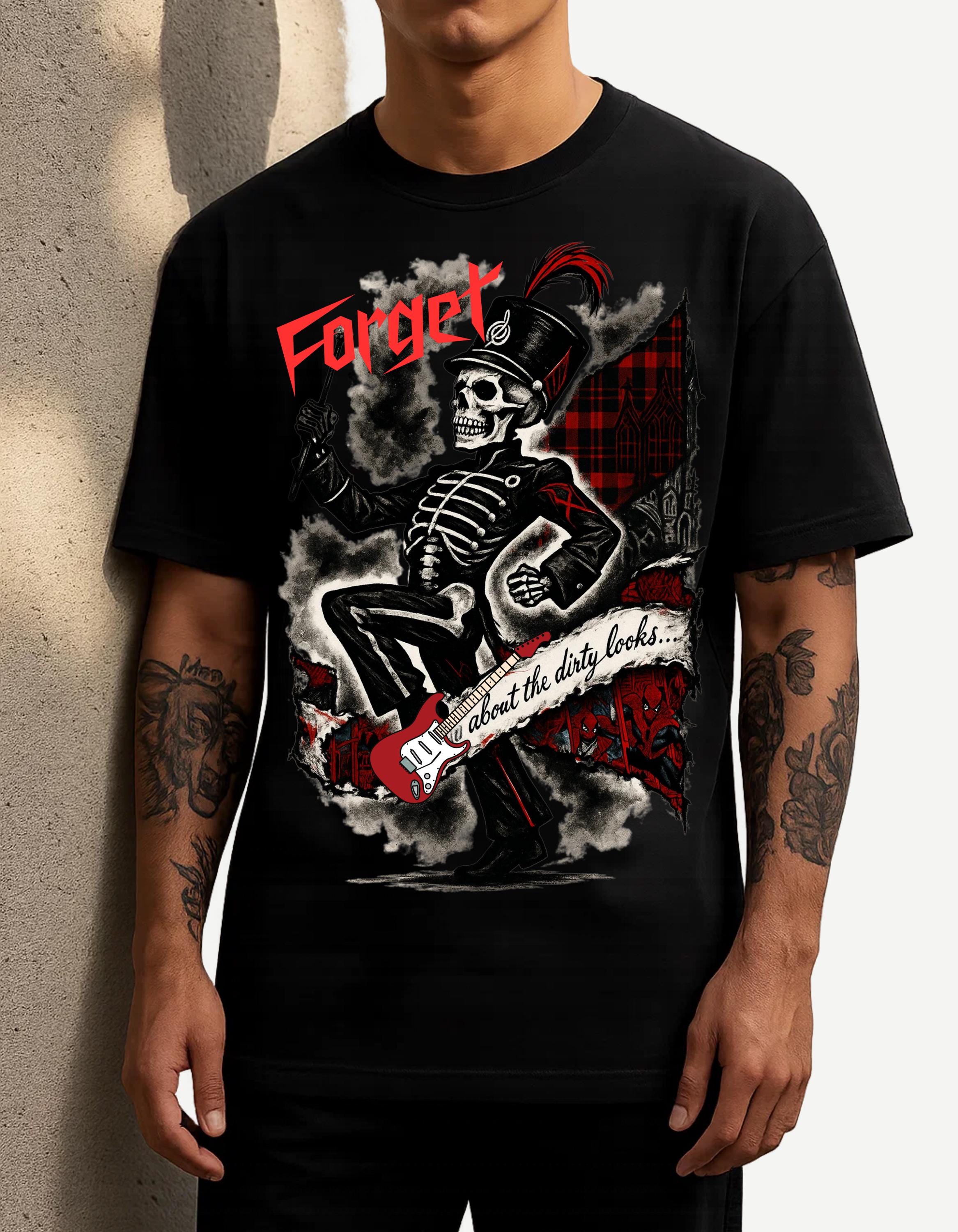 Skeleton Parade Emo Grunge Shirt: Alternative Gothic Graphic Tee