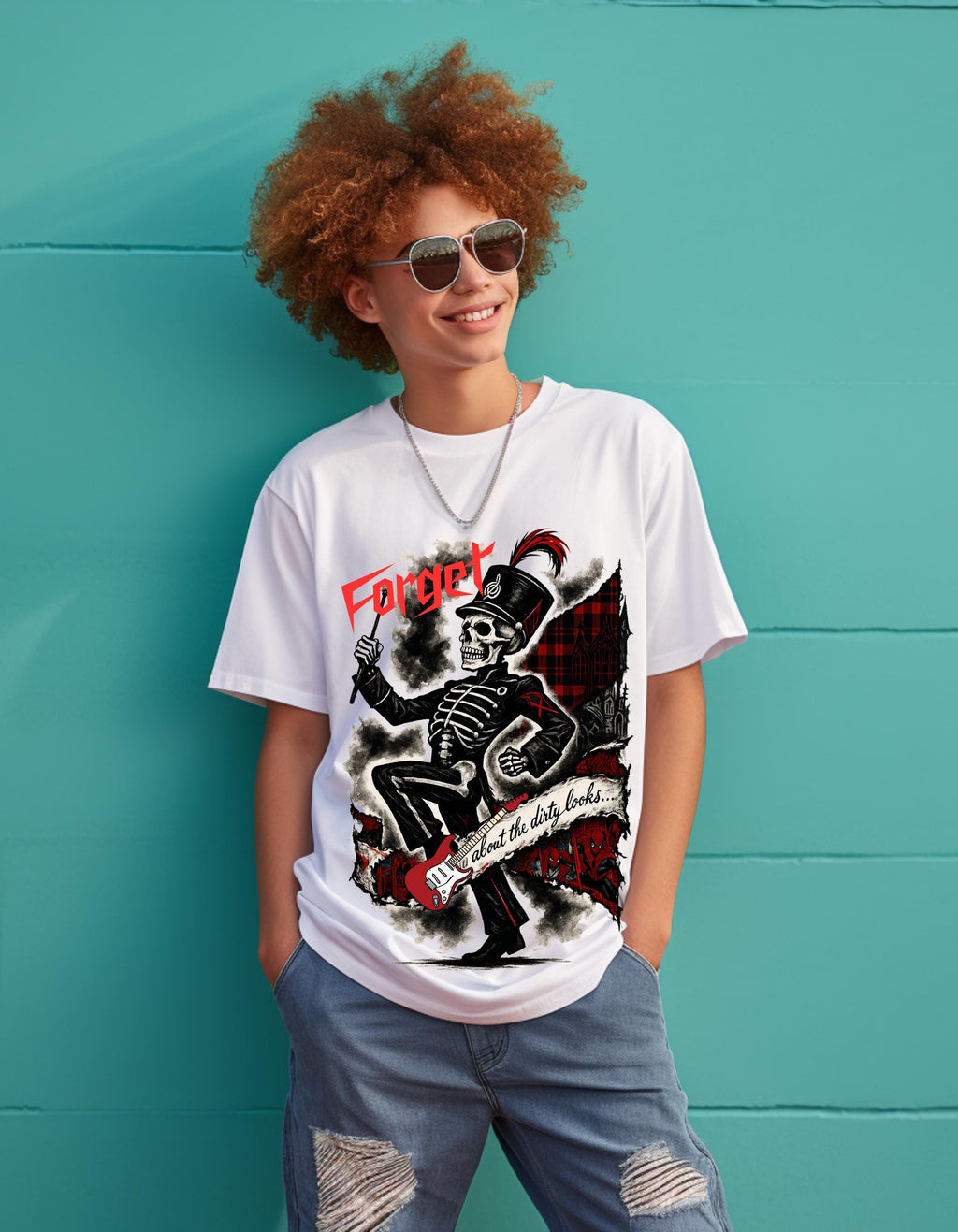 Skeleton Parade Emo Grunge Shirt: Alternative Gothic Graphic Tee