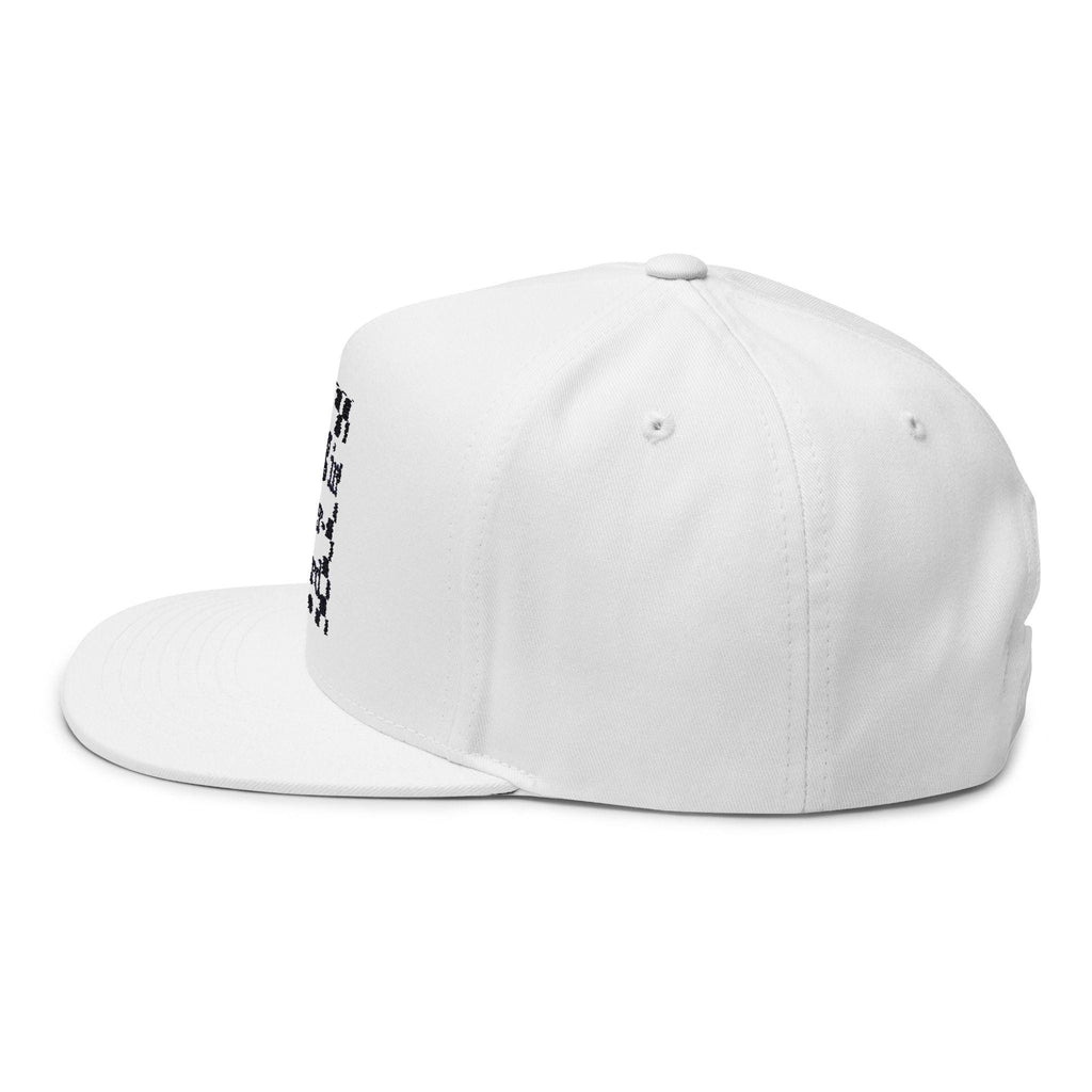 Crying Checkerboard Flat Bill Cap: Trendy Cotton Twill Snapback