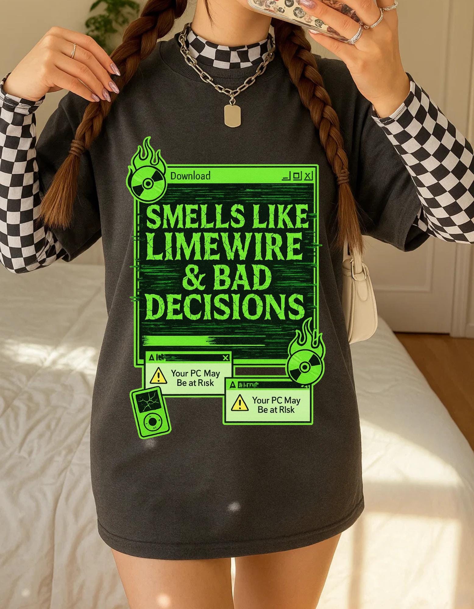 Nostalgic Limewire Humor Tee: Retro Music Lovers Unisex Cotton Shirt - Funny Pop Culture Gift