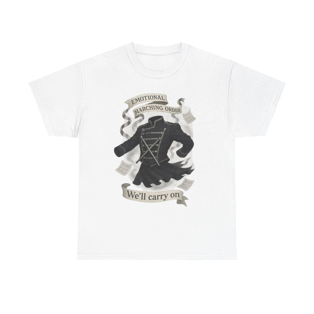 Inspirational Music Lover Cotton Tee: Emotional Marching Order Fan Gift