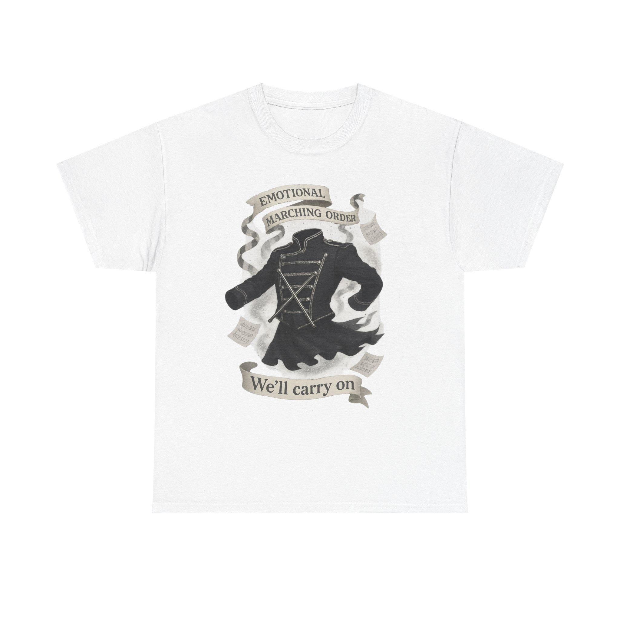 Inspirational Music Lover Cotton Tee: Emotional Marching Order Fan Gift