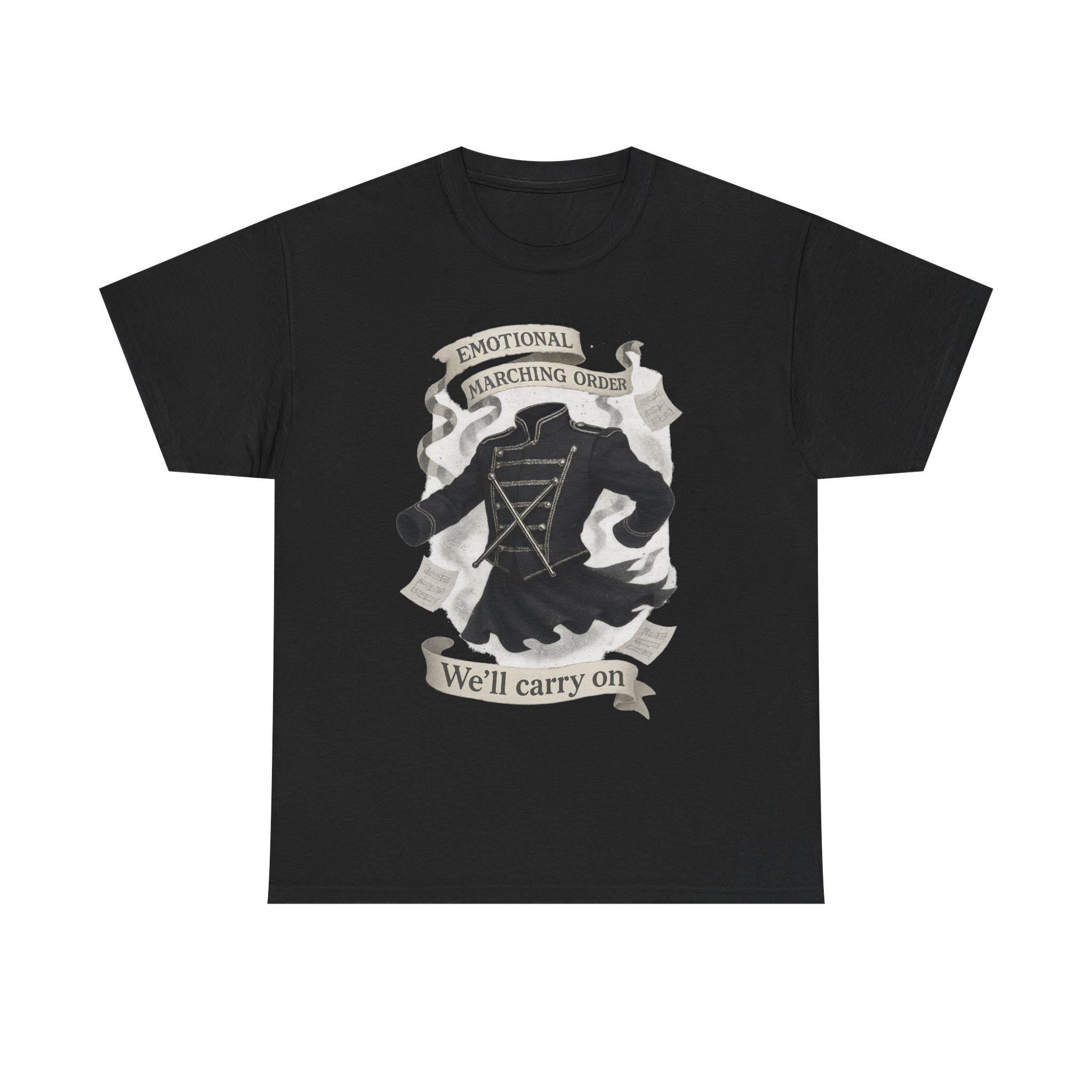 Inspirational Music Lover Cotton Tee: Emotional Marching Order Fan Gift