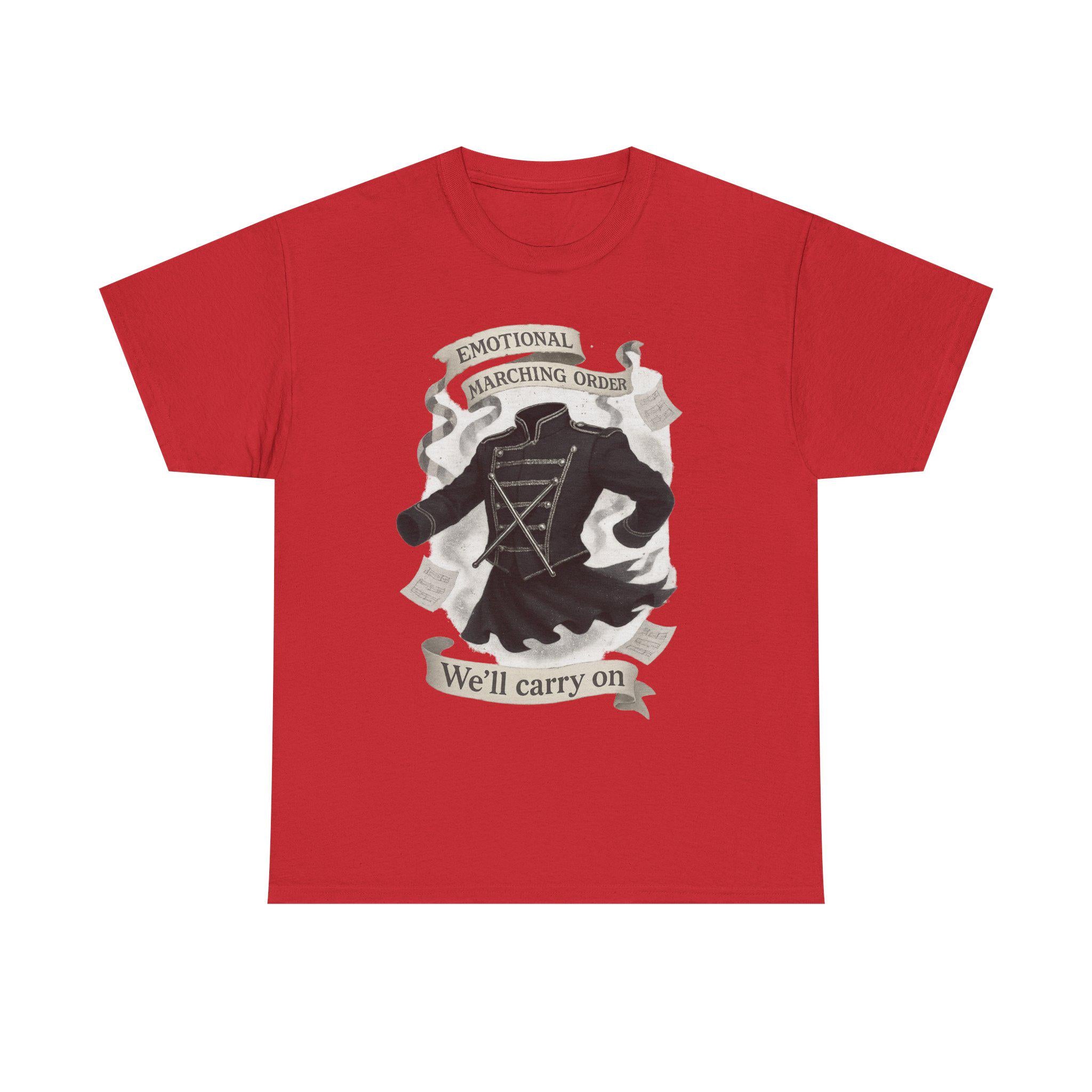 Inspirational Music Lover Cotton Tee: Emotional Marching Order Fan Gift