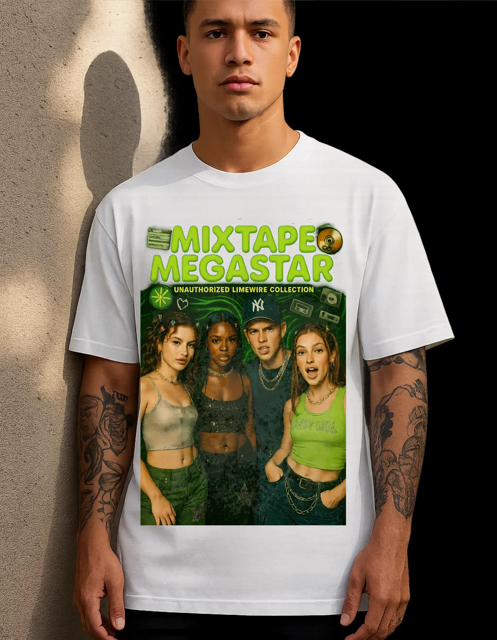 Retro Mixtape Graphic Tee: Unisex Cotton Vintage Music Shirt