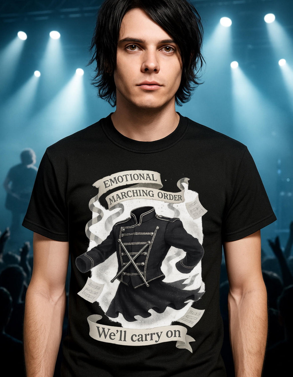 Inspirational Music Lover Cotton Tee: Emotional Marching Order Fan Gift