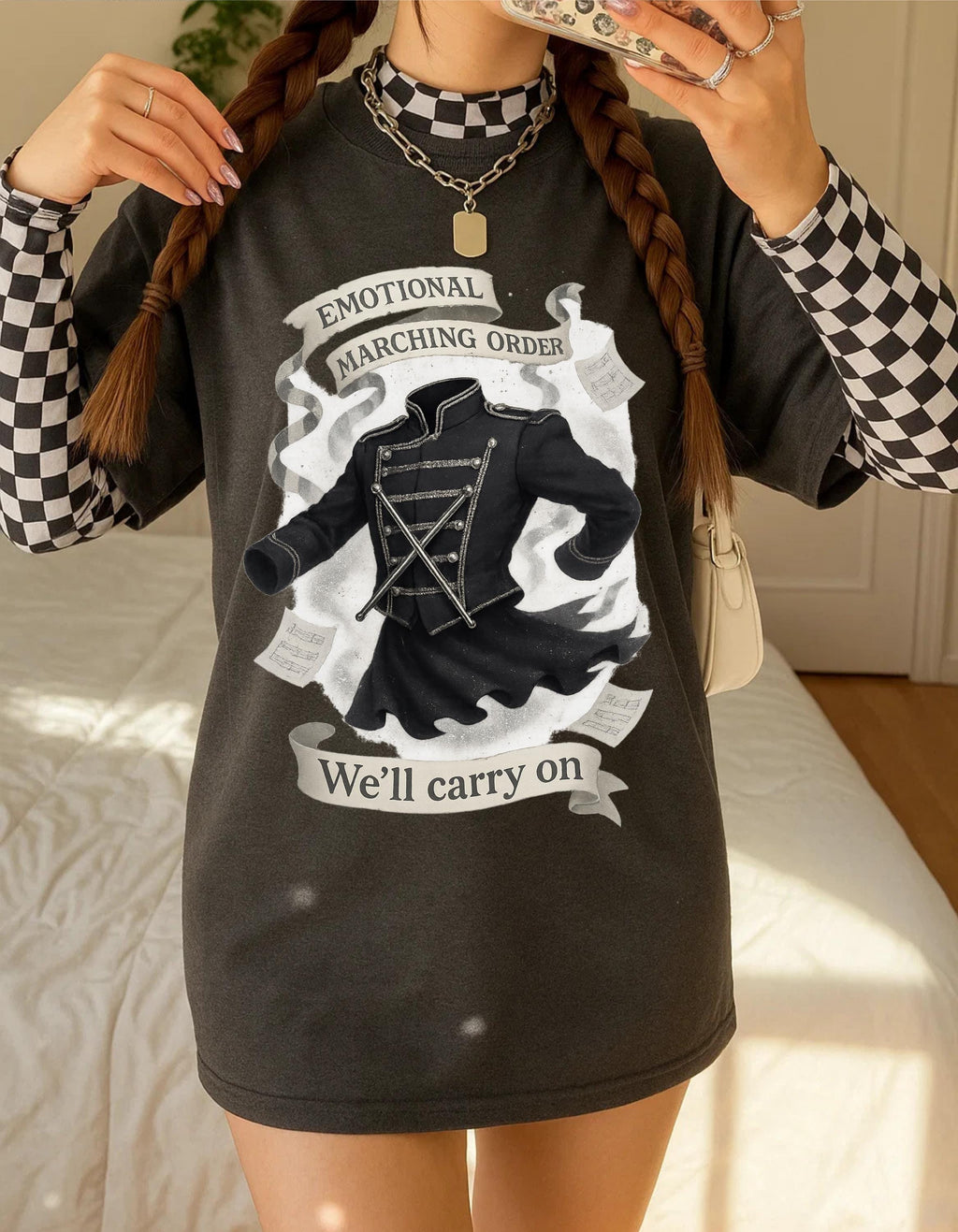 Inspirational Music Lover Cotton Tee: Emotional Marching Order Fan Gift
