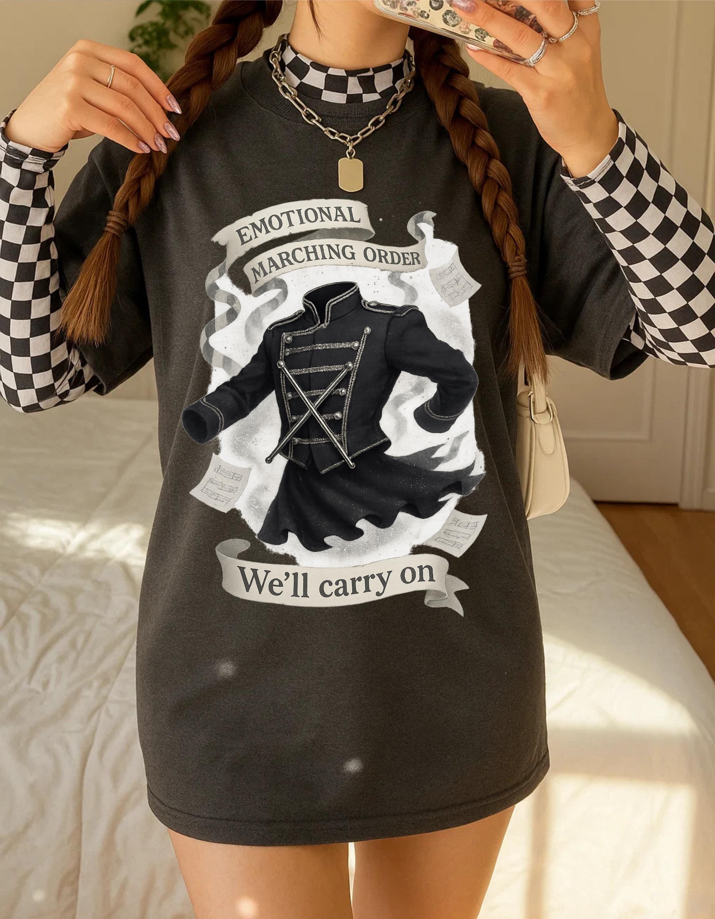 Inspirational Music Lover Cotton Tee: Emotional Marching Order Fan Gift