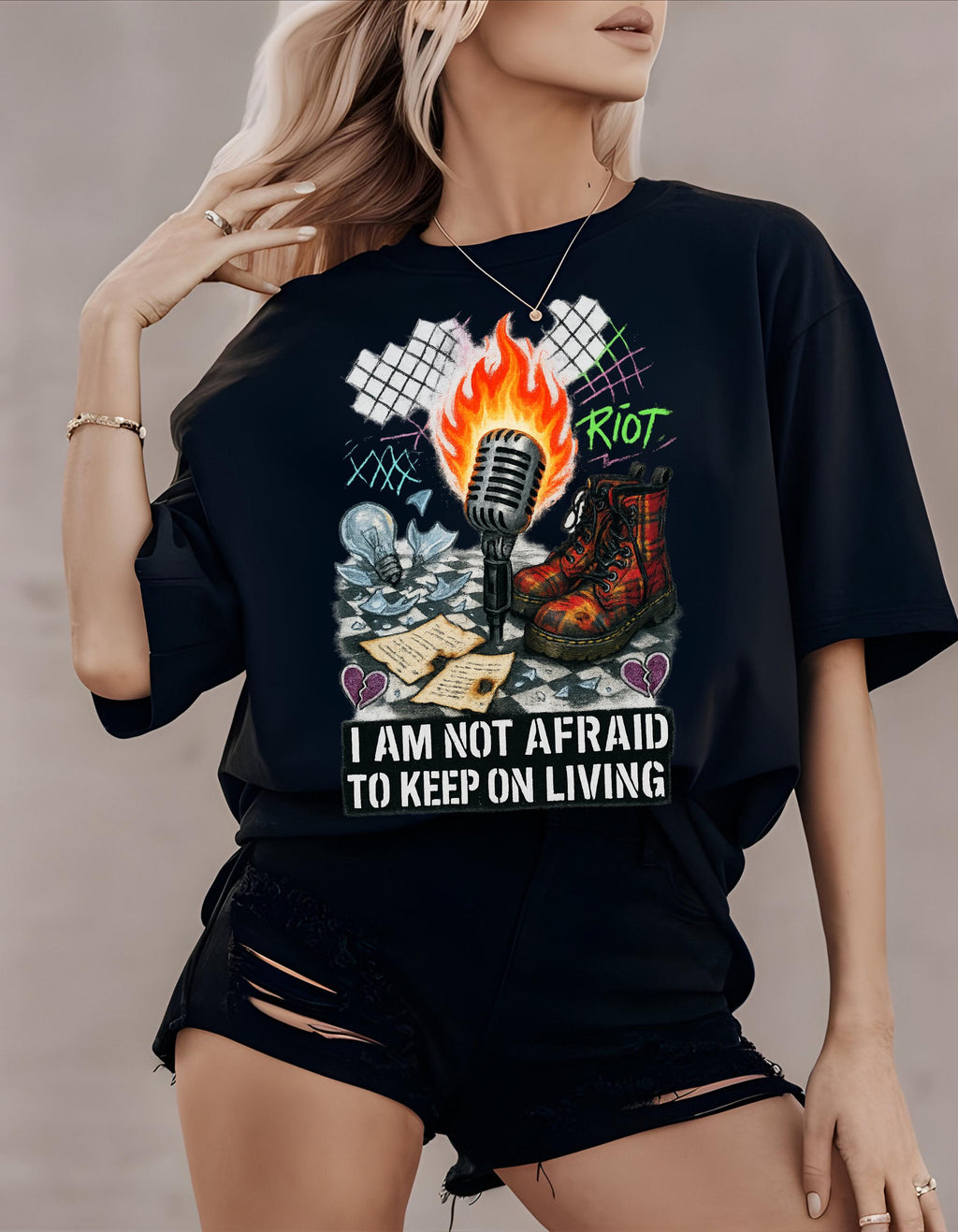 Rebellious Spirit Graphic Tee | Music Lover Unisex Cotton Shirt | Festival Wear | Birthday Gift