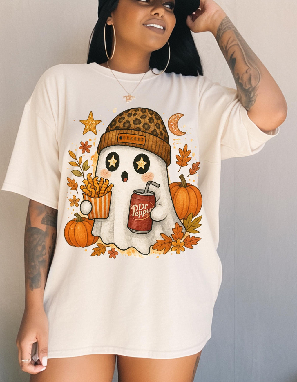Adorable Halloween Ghost Sweatshirt: Cozy Autumn Wear for Fall Celebrations & Spooky Season