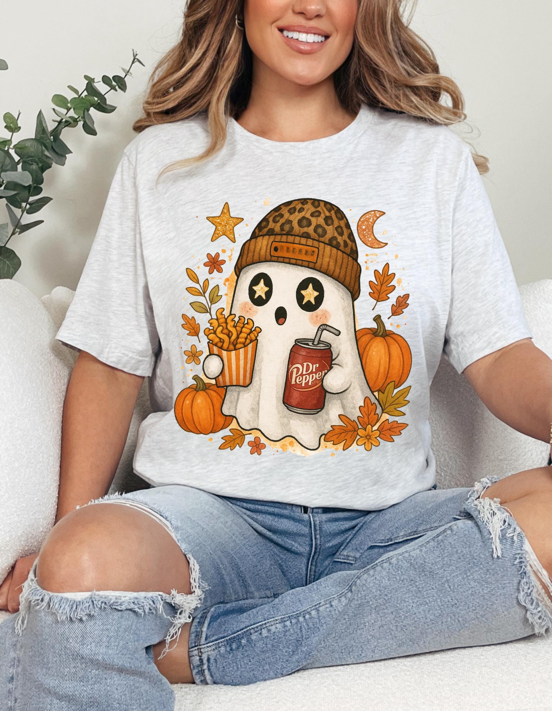 Adorable Halloween Ghost Sweatshirt: Cozy Autumn Wear for Fall Celebrations & Spooky Season