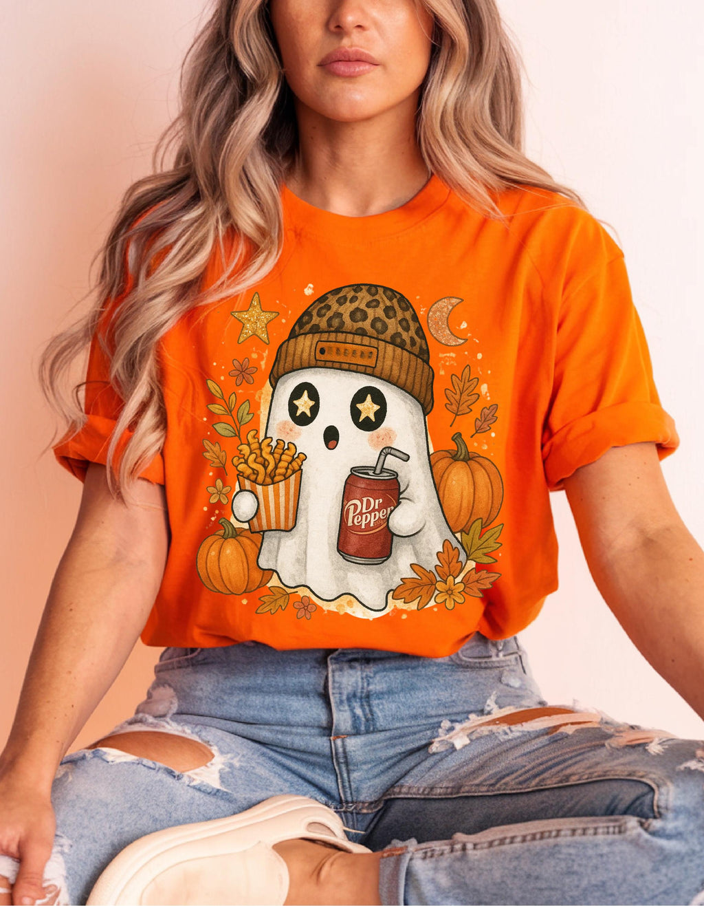 Adorable Halloween Ghost Sweatshirt: Cozy Autumn Wear for Fall Celebrations & Spooky Season