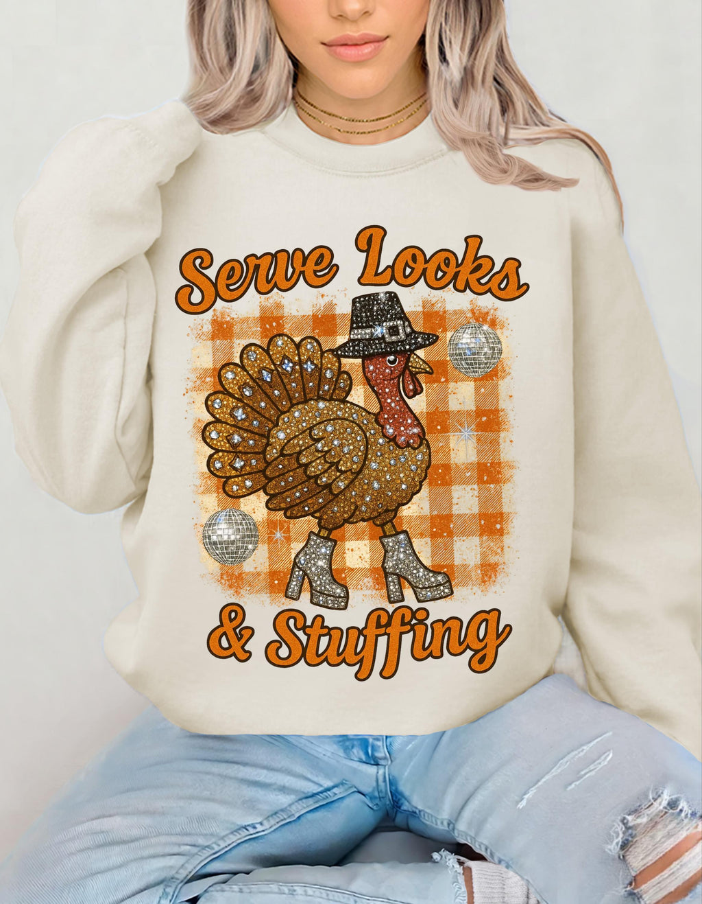 Cozy Thanksgiving Turkey Crewneck Sweatshirt | Unisex Fall Holiday Apparel for Family Gatherings