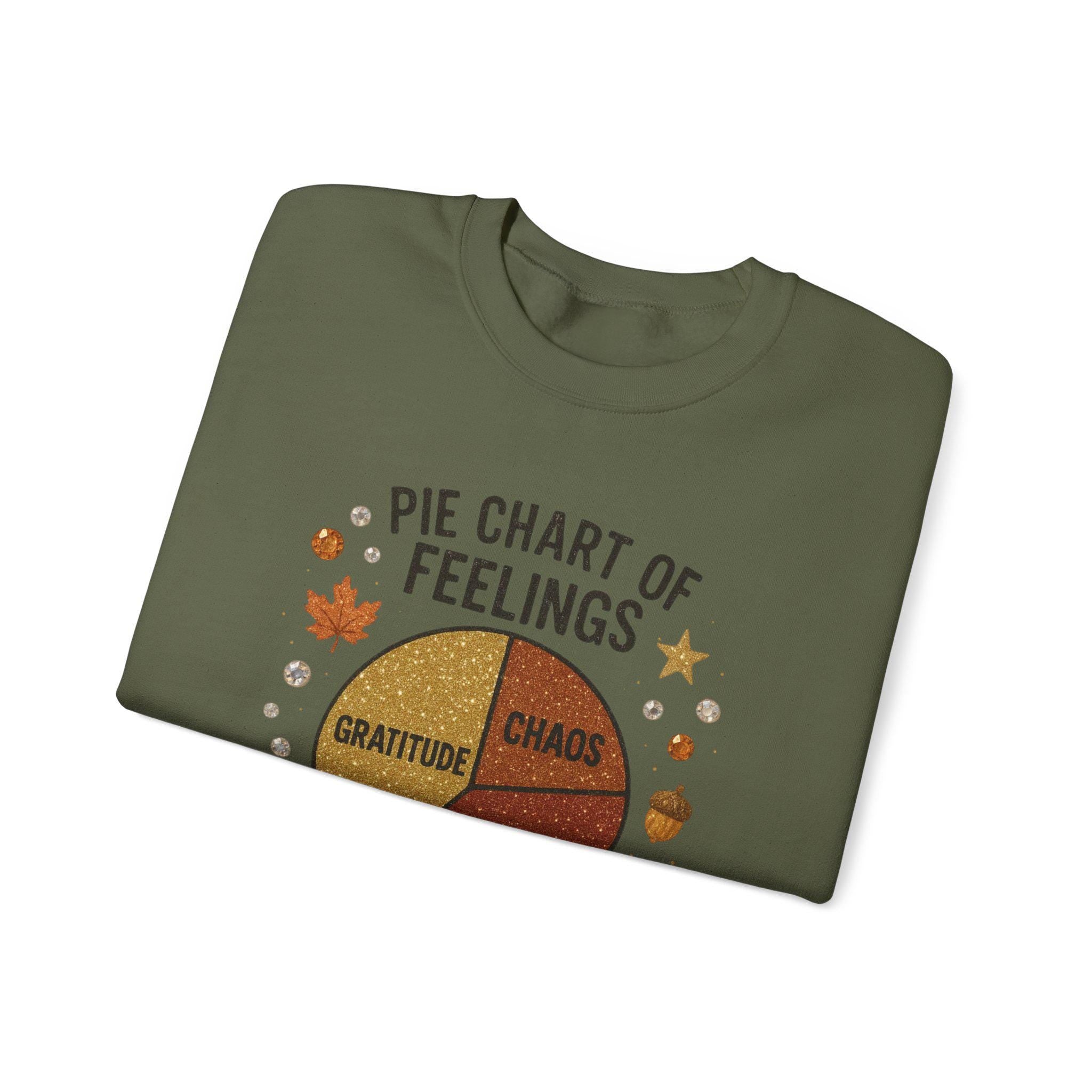 Funny Pie Chart Sweatshirt: Unisex Cozy Crewneck - Emotional Growth