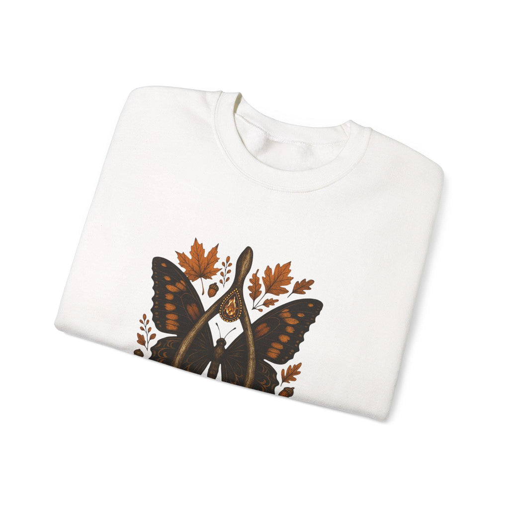 Witty Butterfly Graphic Sweatshirt: Unisex Cozy Crewneck